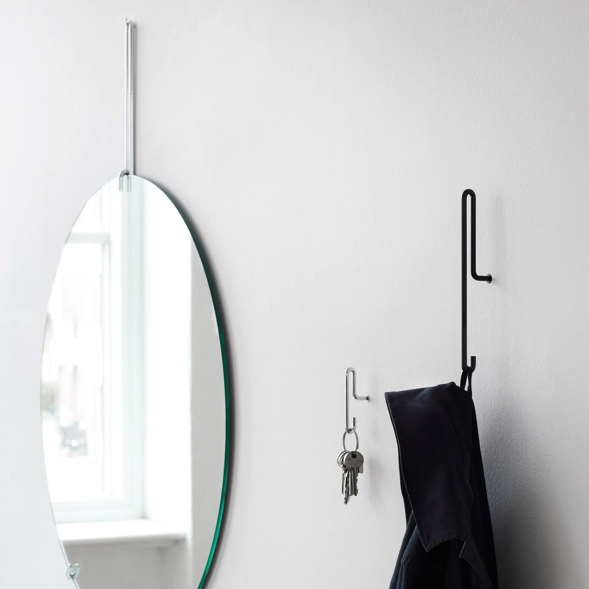 Moebe wall hook small 2-pack, Stainless steel MOEBE