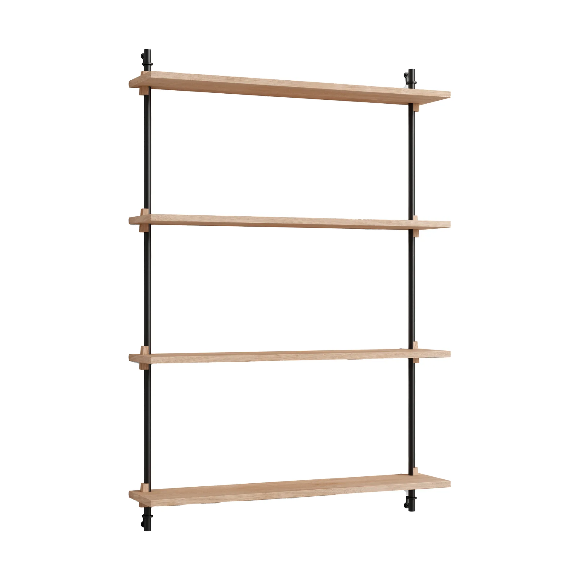 Moebe wall shelving ws.115.1, Oak-black MOEBE