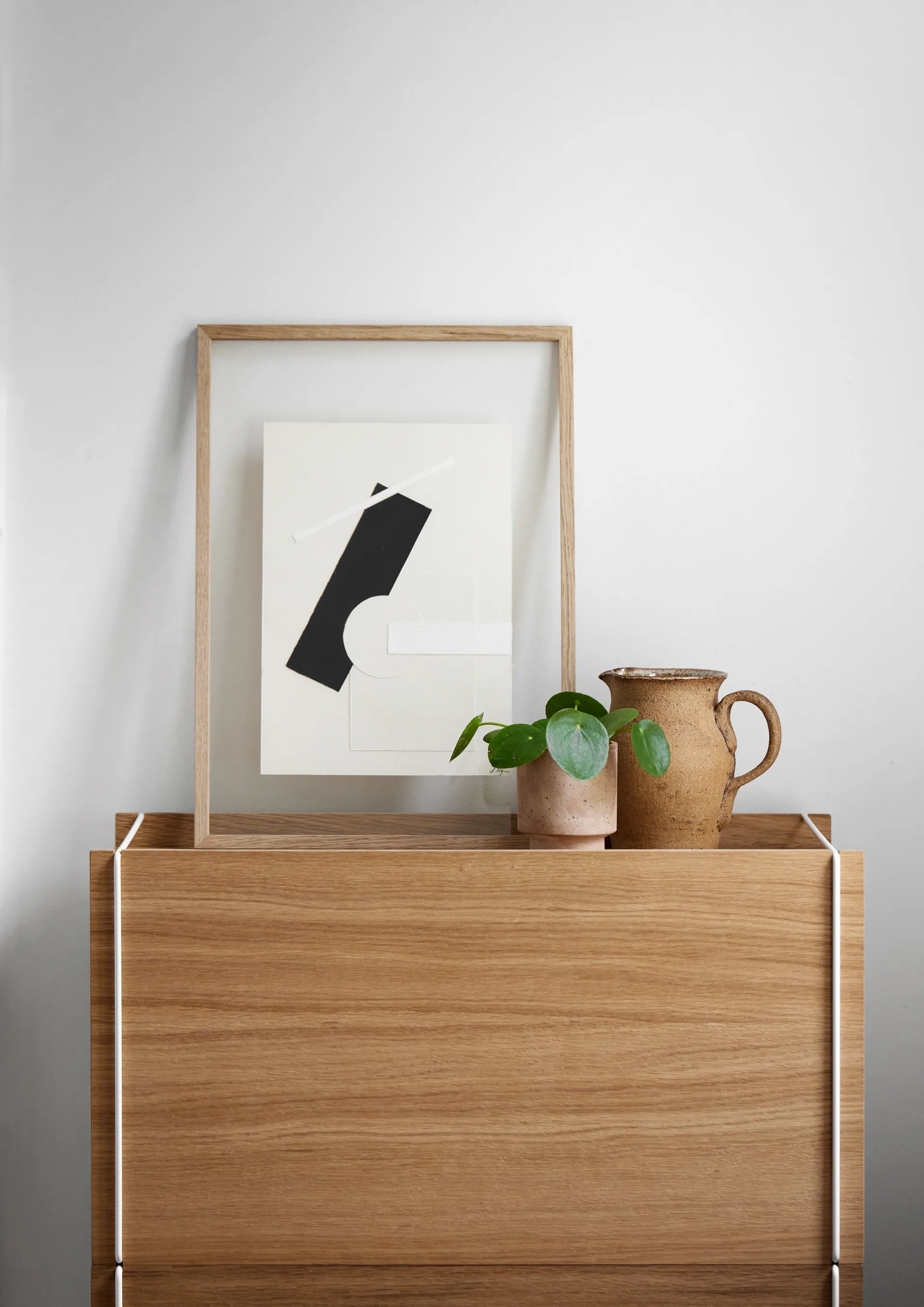 储物箱 oak 33x60 cm, Wood. white MOEBE