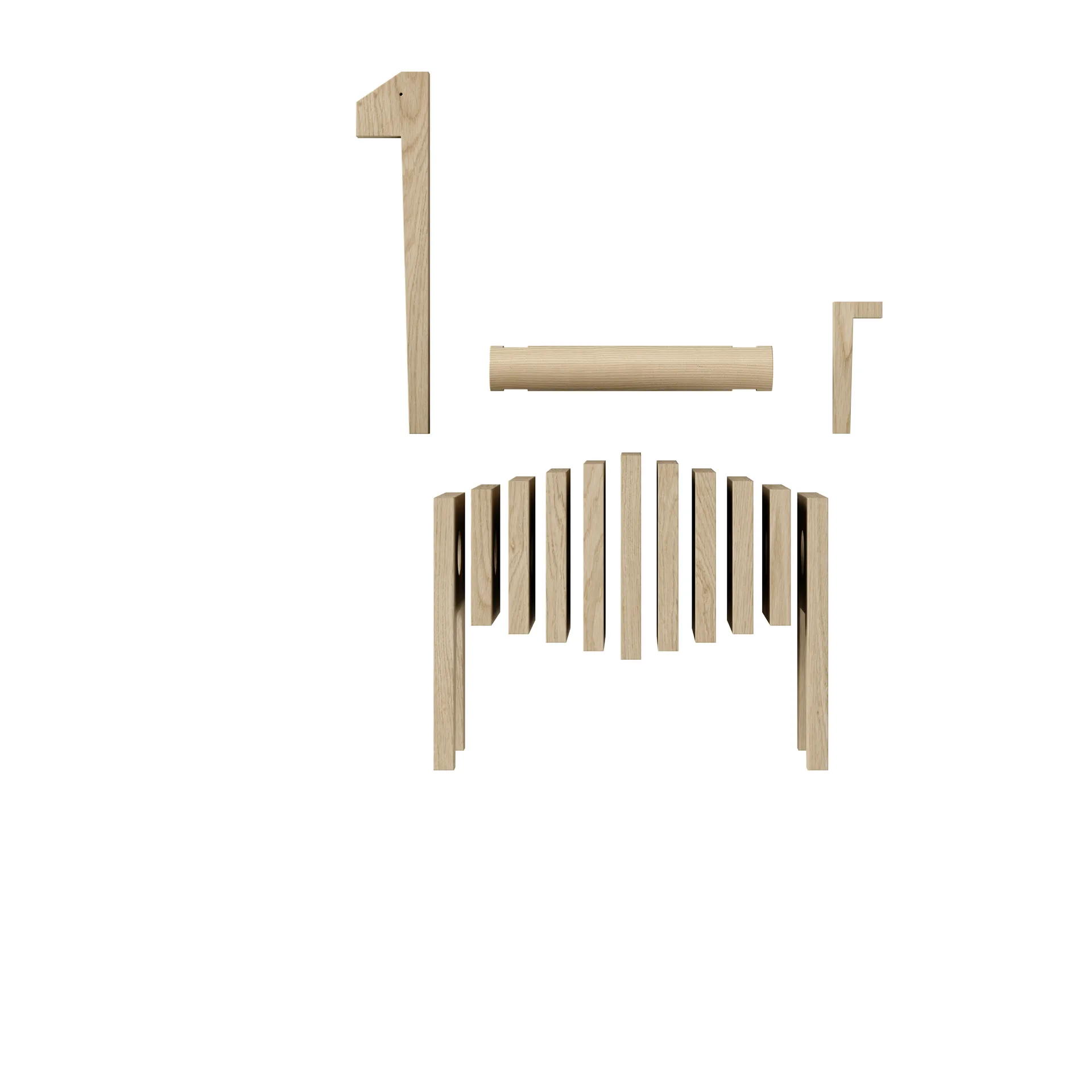 Polygrif oak 雕塑 21x32 cm, Wood. black MOEBE