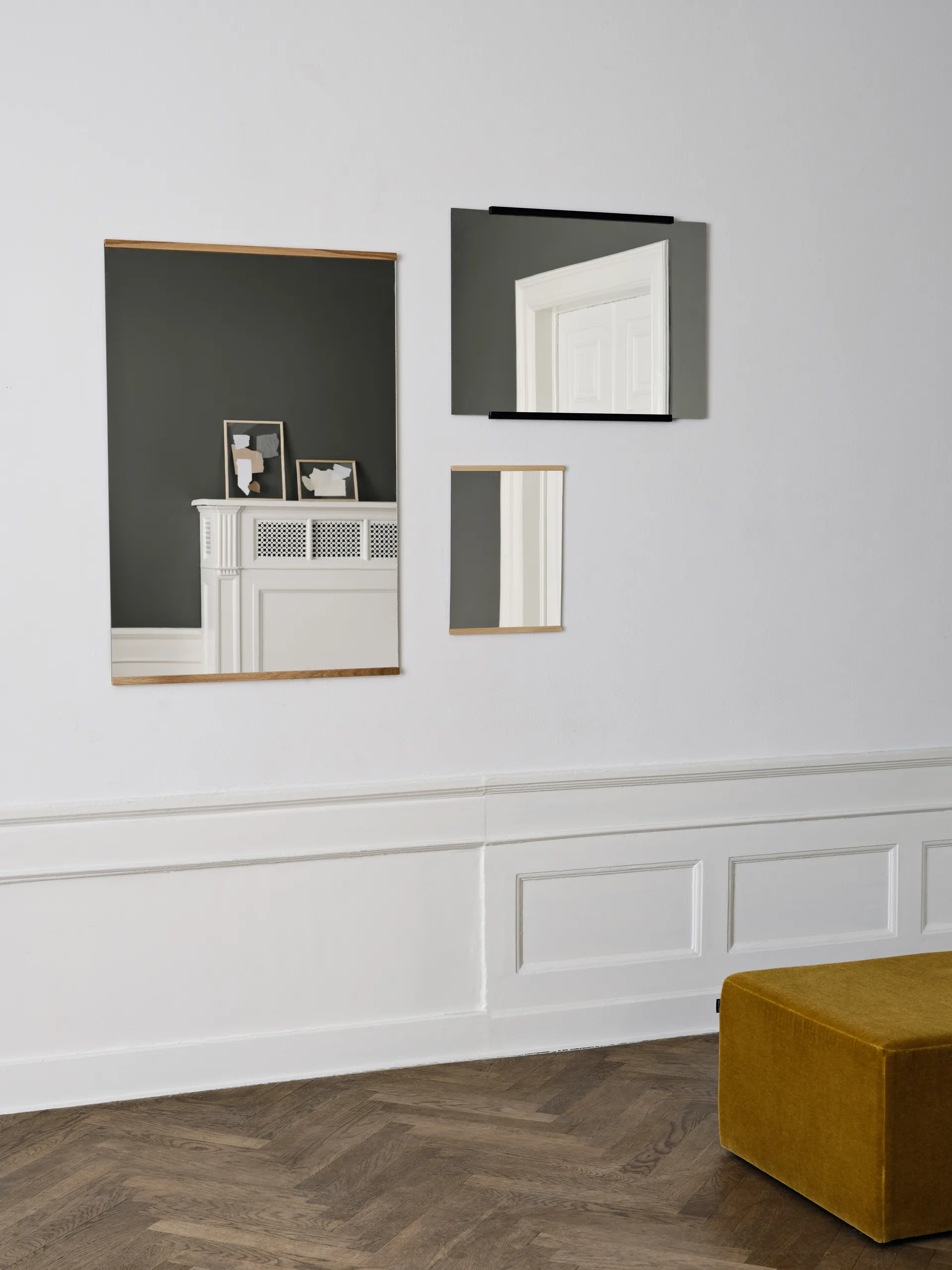 Rectangular 墙面镜 70x100 cm, Oak MOEBE