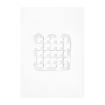 Relief 艺术品 circles & squares 14.8x21 cm - Off White - MOEBE