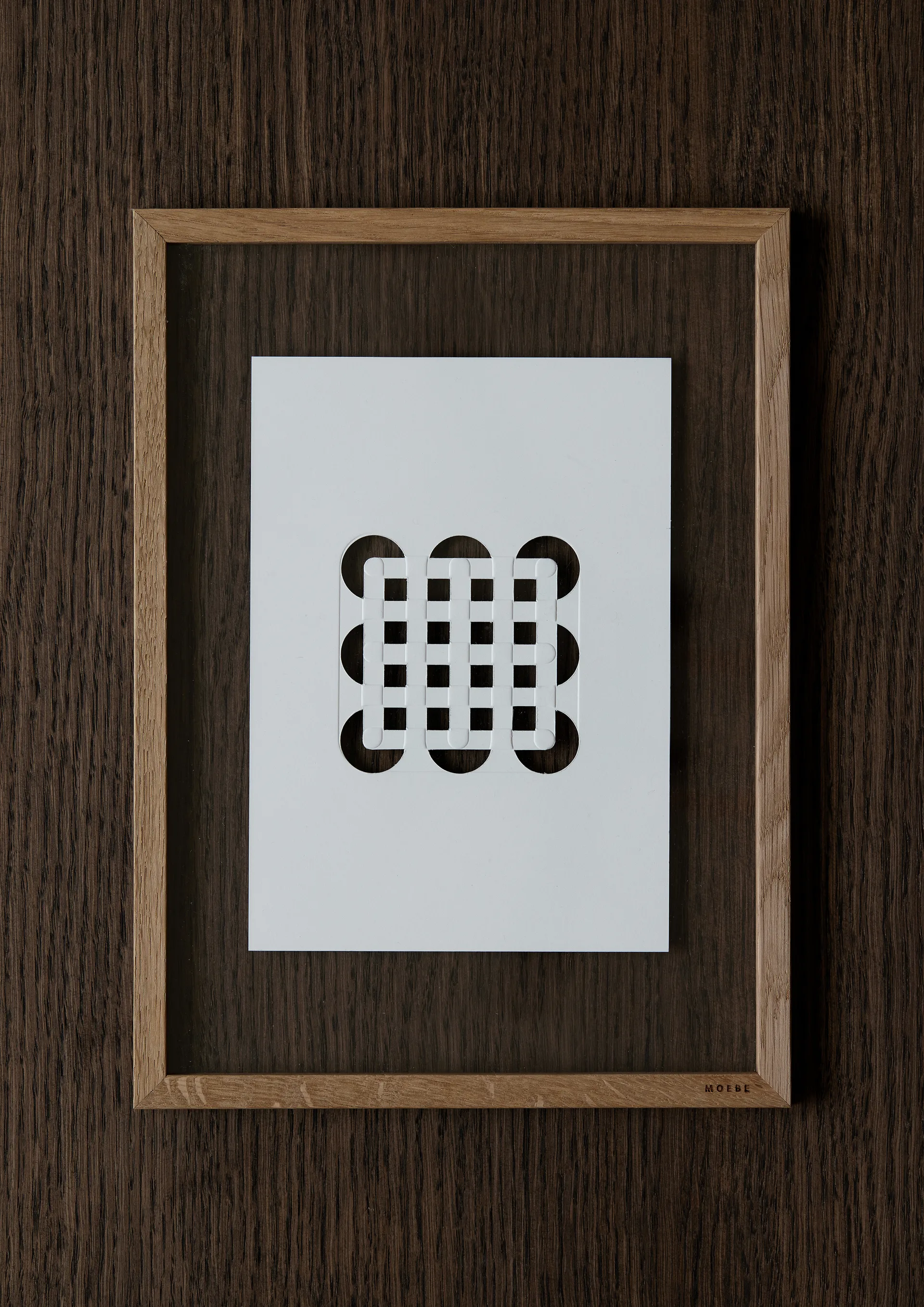 Relief 艺术品 circles & squares 14.8x21 cm, Off White MOEBE