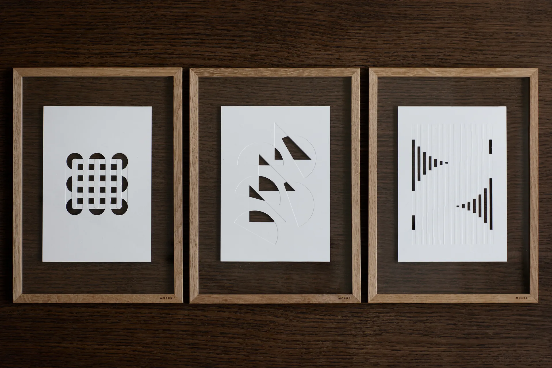 Relief 艺术品 circles & squares 14.8x21 cm, Off White MOEBE