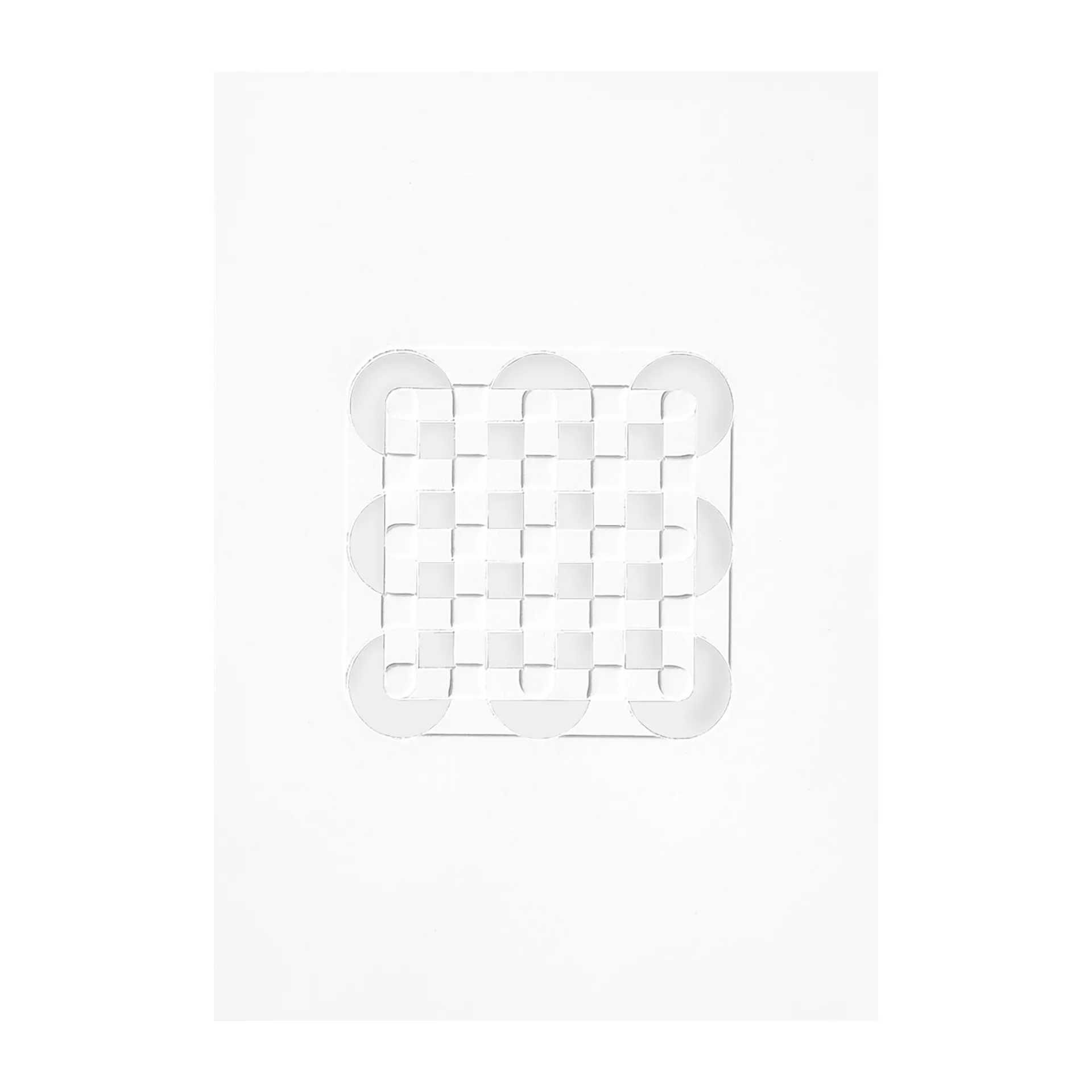 Relief 艺术品 circles & squares 21x29.7 cm, Off White MOEBE