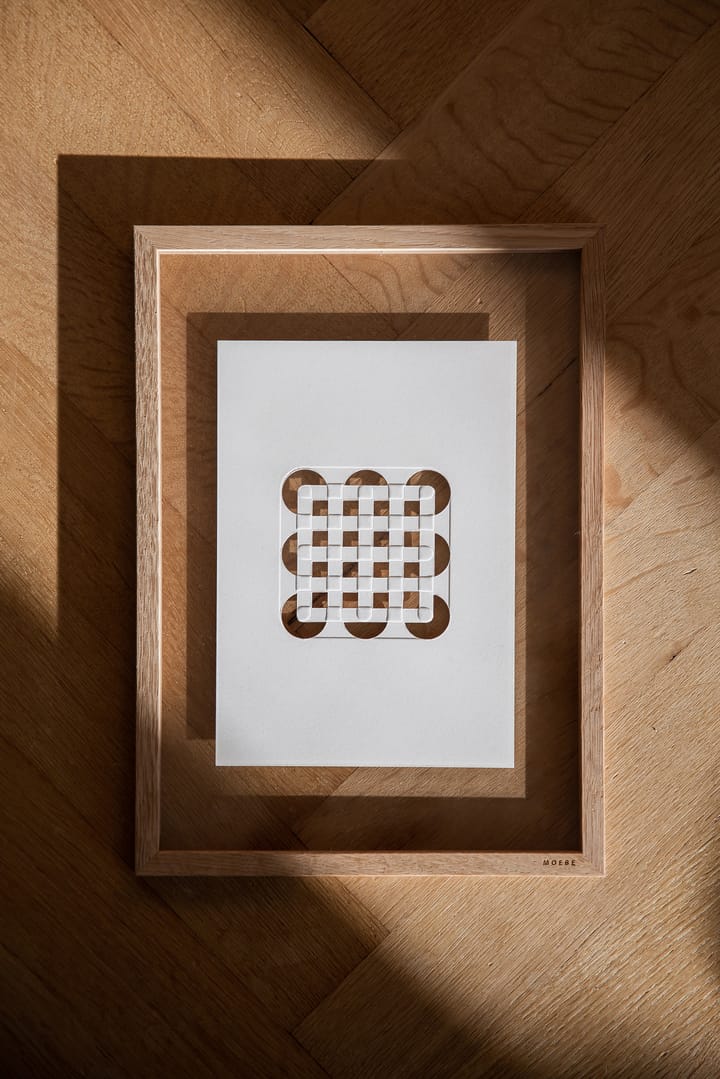 Relief 艺术品 circles & squares 21x29.7 cm, Off White MOEBE