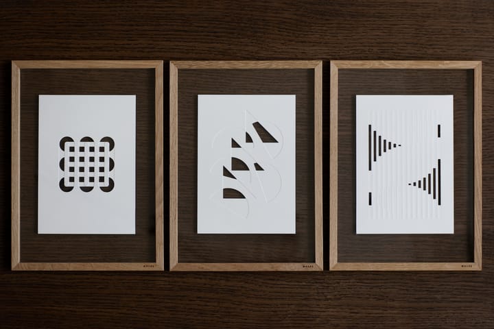 Relief 艺术品 half moons & triangles 14.8x21 cm, Off White MOEBE