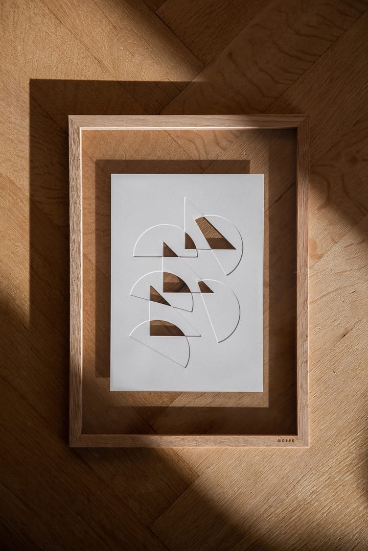 Relief 艺术品 half moons & triangles 21x29.7 cm, Off White MOEBE