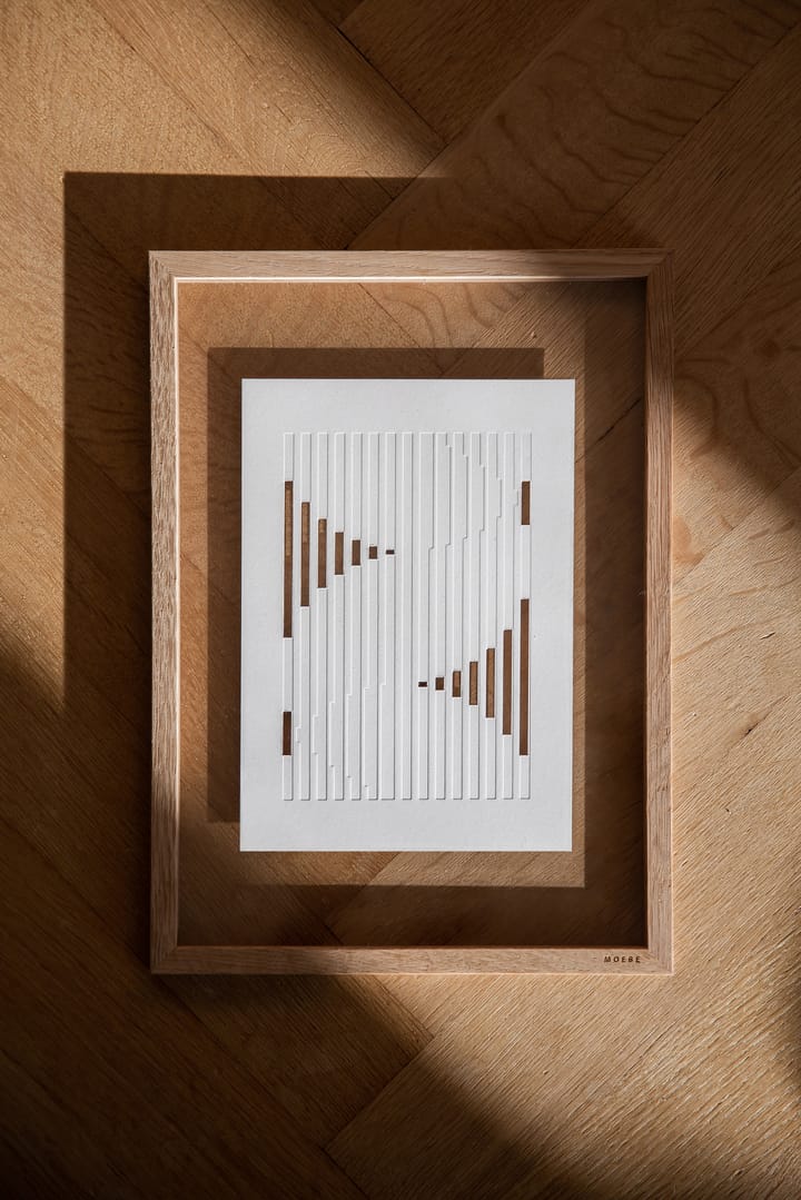 Relief 艺术品 organic lines 14.8x21 cm, Off White MOEBE