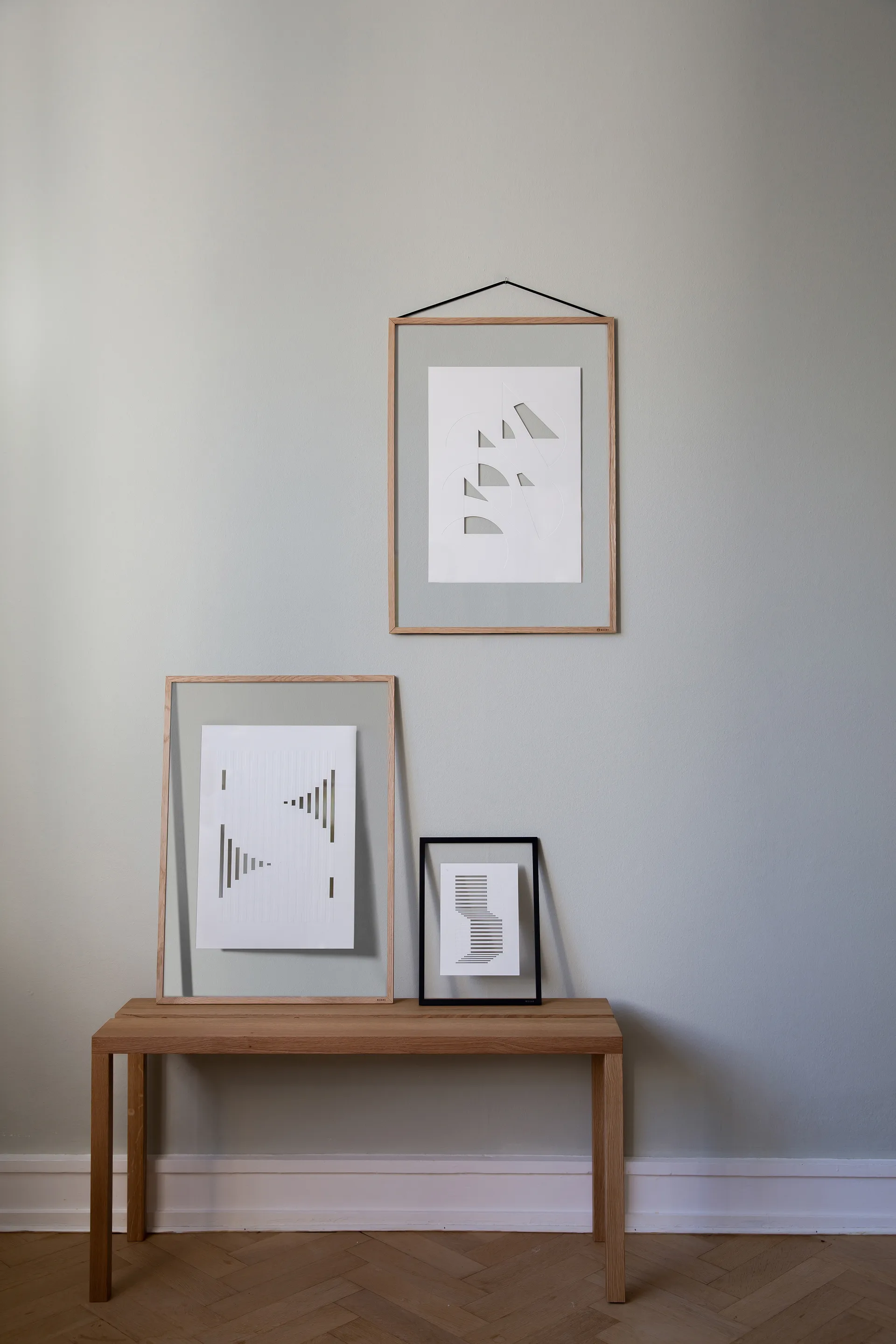 Relief 艺术品 shifted lines 14.8x21 cm, Off White MOEBE