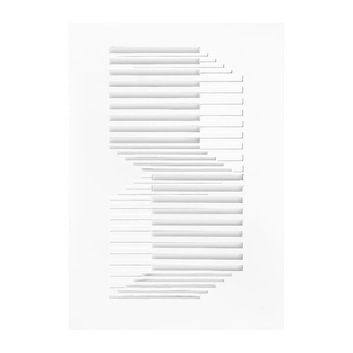 Relief 艺术品 shifted lines 21x29.7 cm - Off White - MOEBE