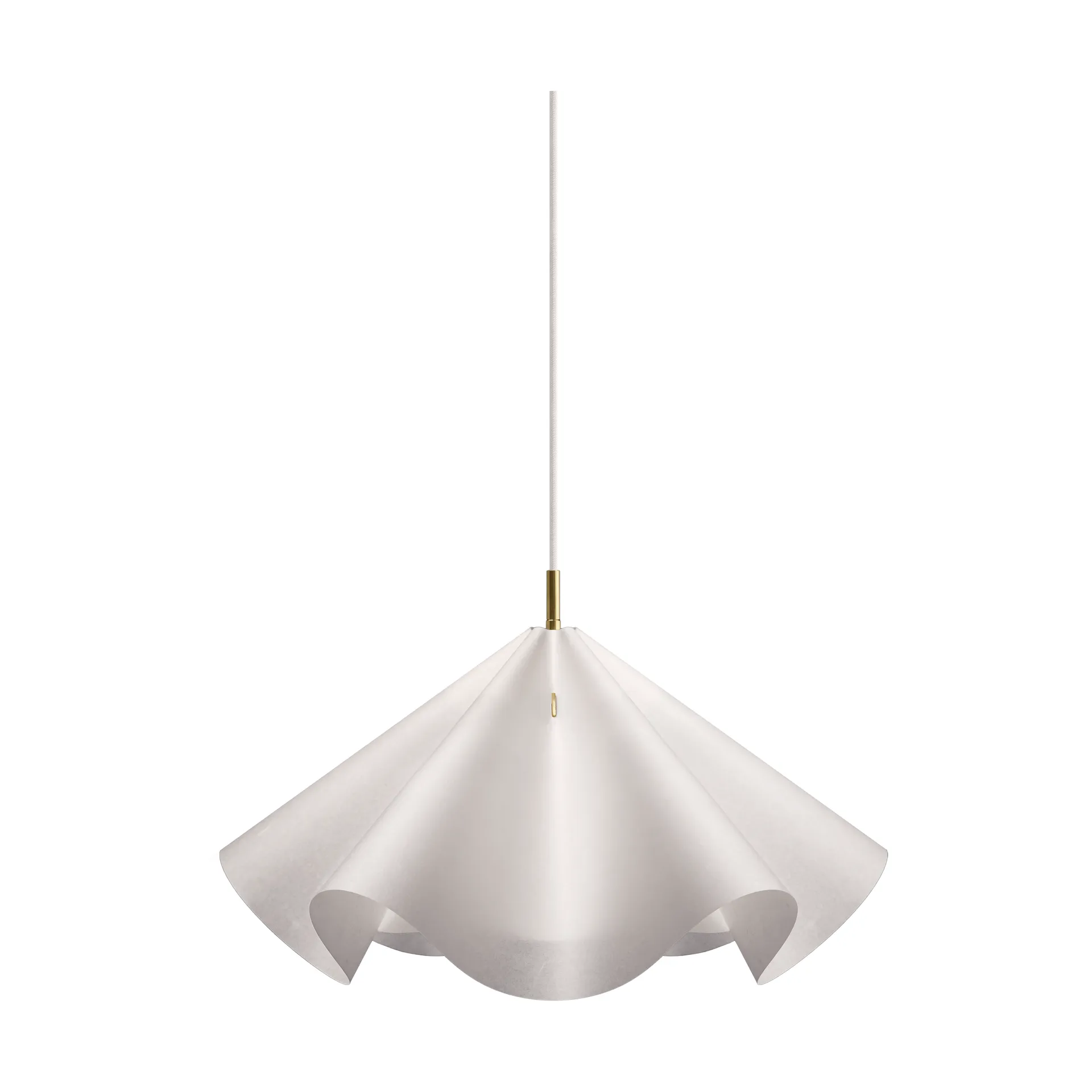 Sinuate pendel, 白色-黄铜，中号 Ø60x30cm MOEBE