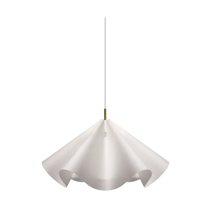 Sinuate pendel - 白色-黄铜，中号 Ø60x30cm - MOEBE