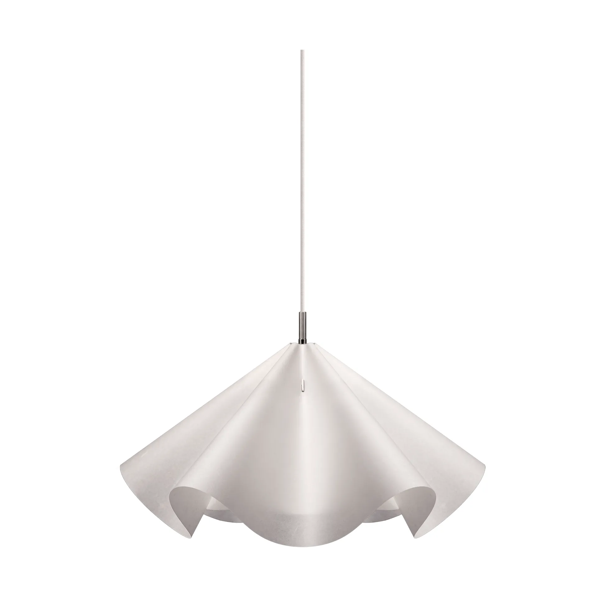 Sinuate pendel, 白色-不锈钢，中号 Ø60x30cm MOEBE