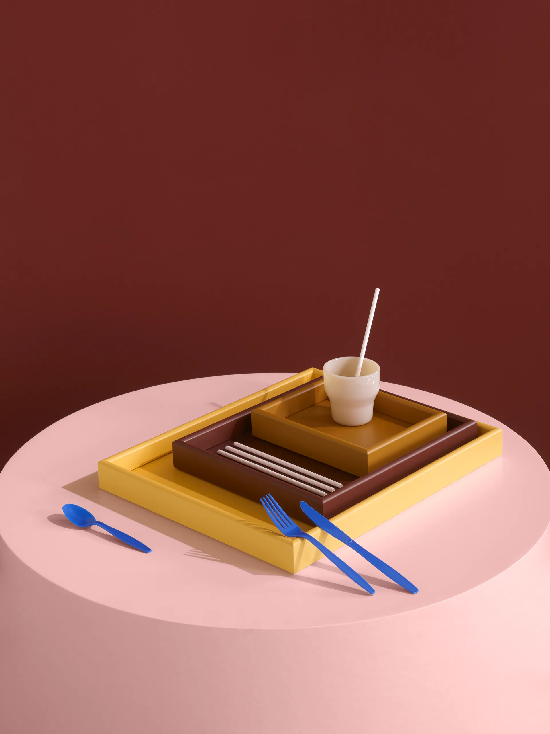 Arrange 小号托盘 17.3x21.4cm, 琥珀色 Montana