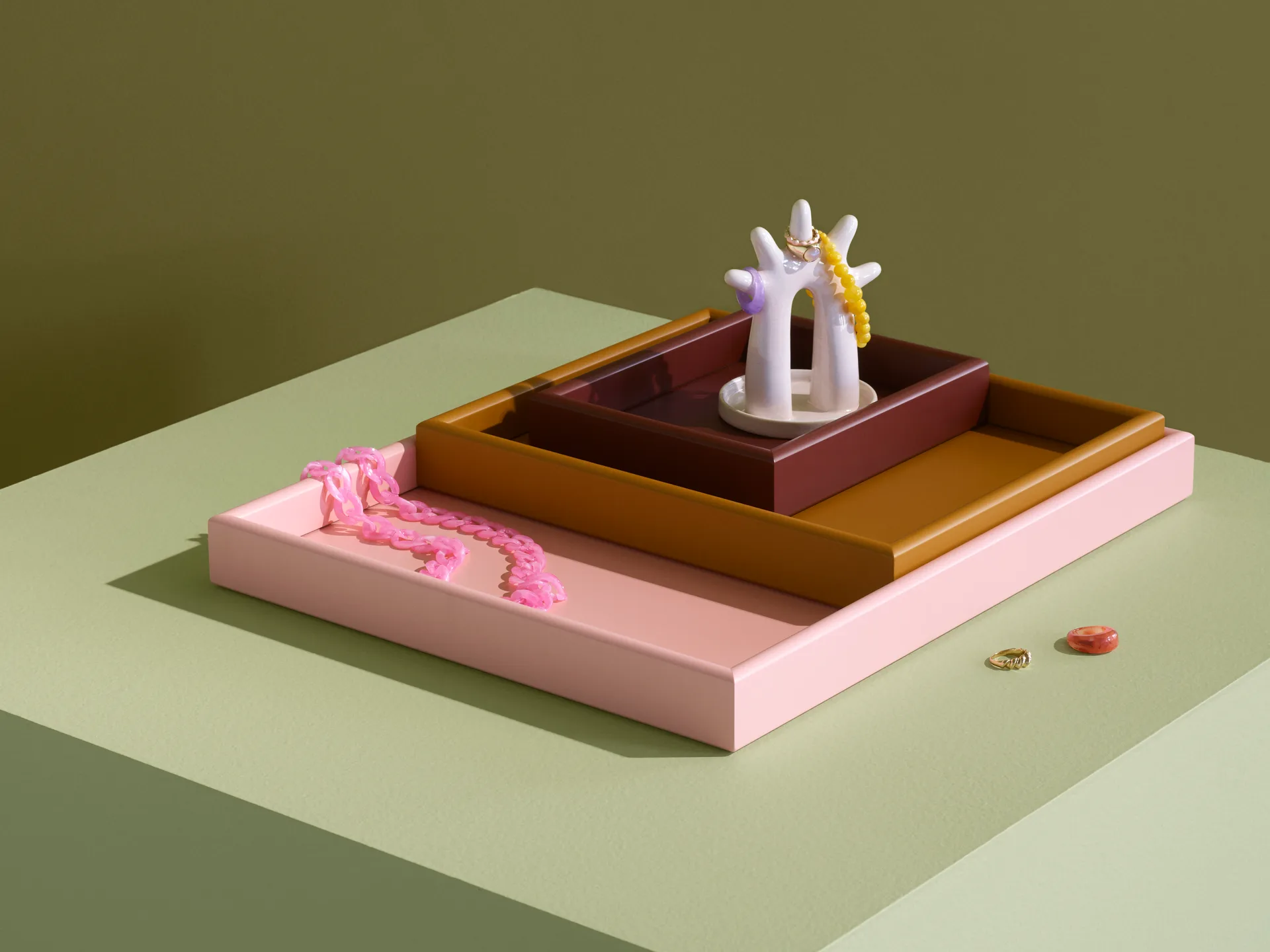 Arrange 托盘 中 27.3x32.6 cm, 琥珀色 Montana