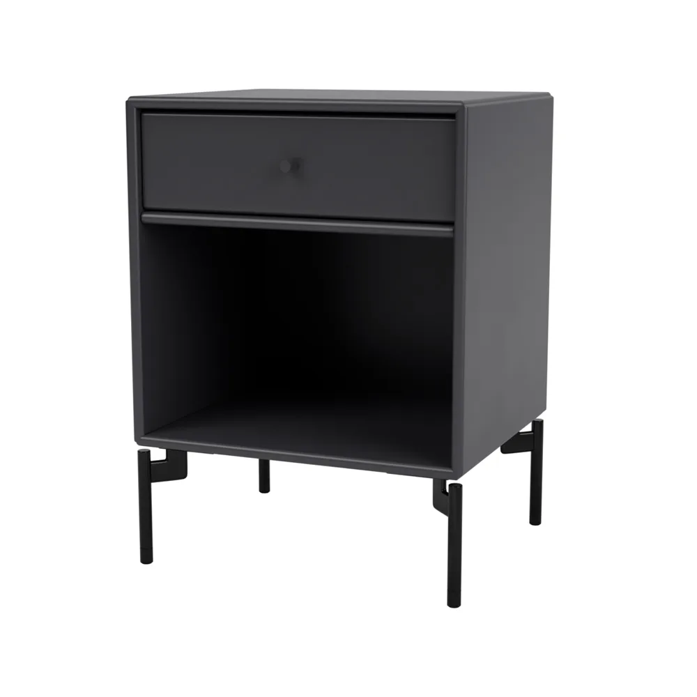 Dream bedside 桌子, Anthracite 04, black lacquered legs Montana