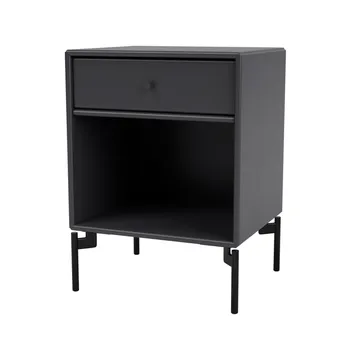 Dream bedside 桌子 - Anthracite 04, black lacquered legs - Montana