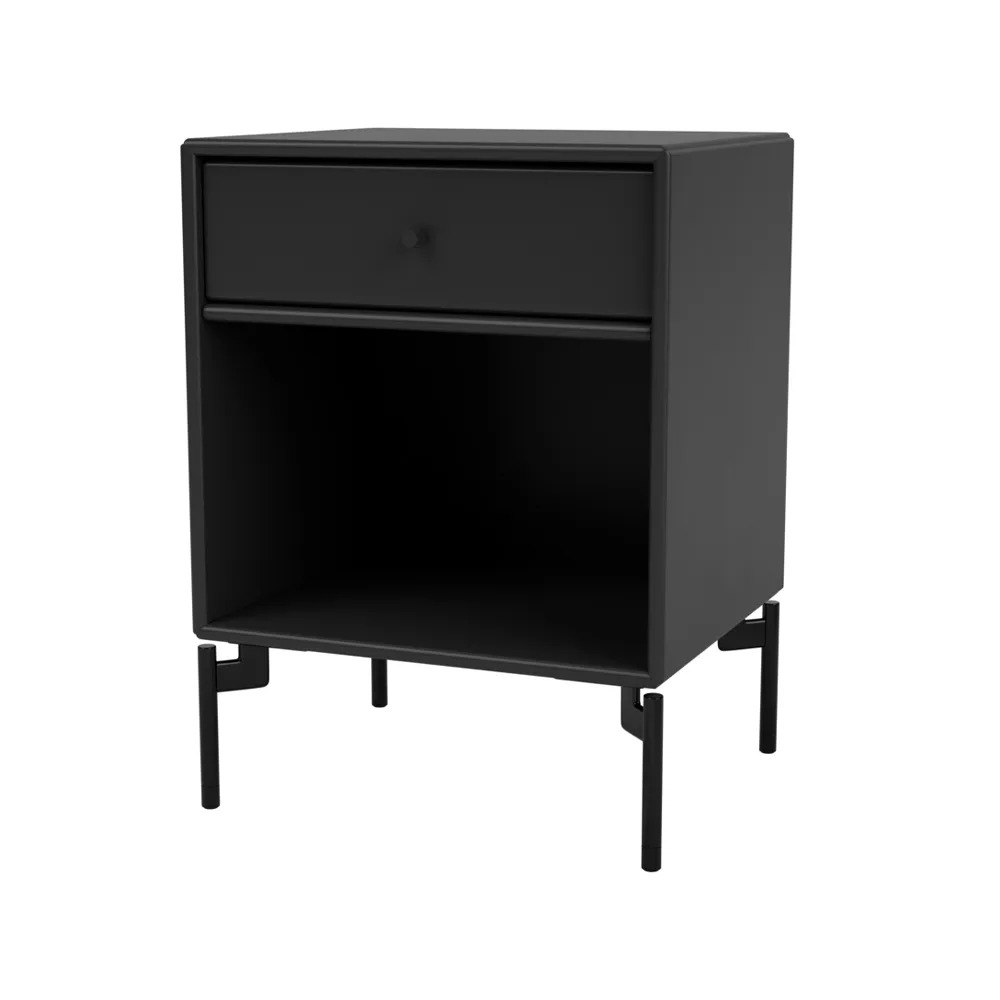 Dream bedside 桌子, Black 05, black lacquered legs Montana