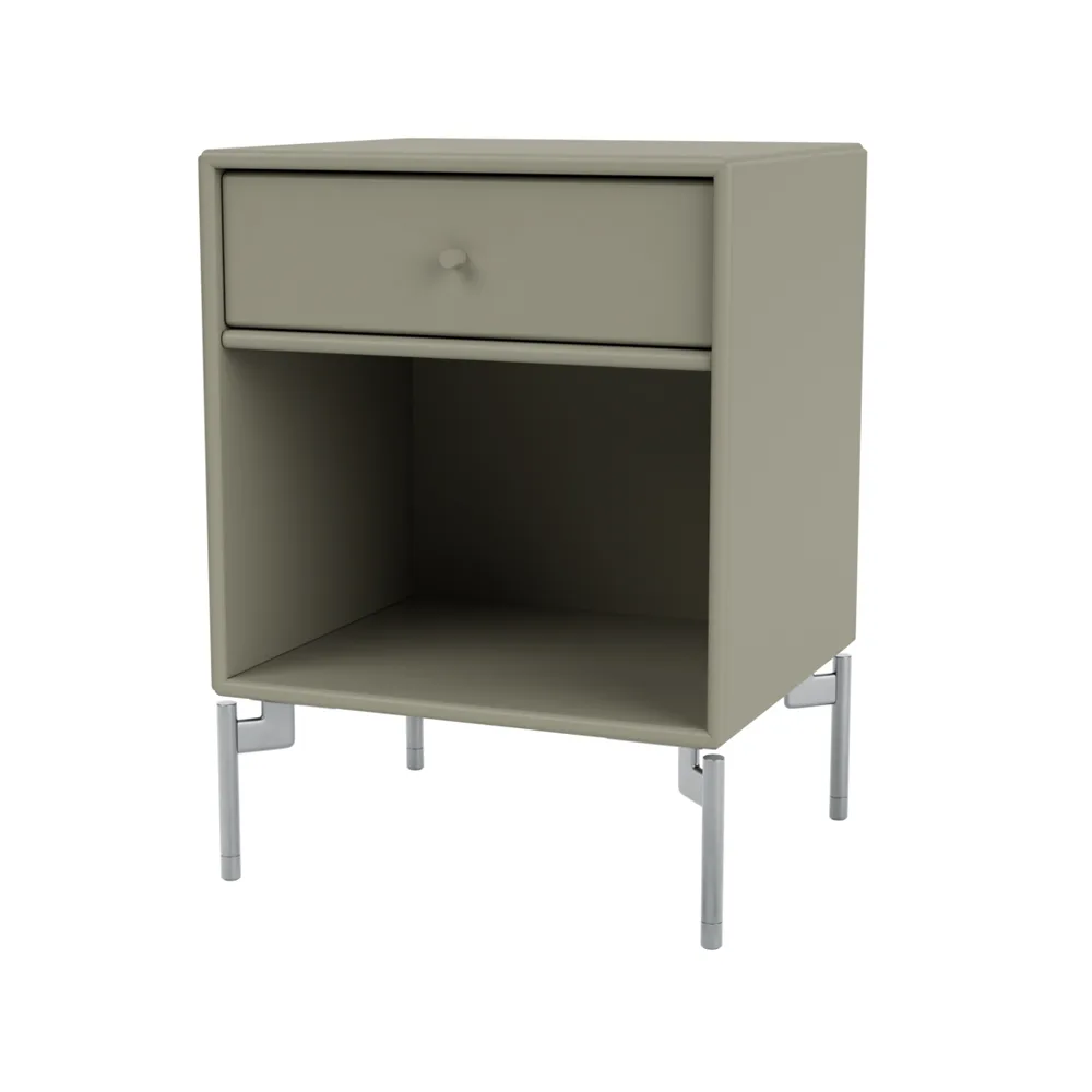 Dream bedside 桌子, Fennel 144, chrome legs Montana