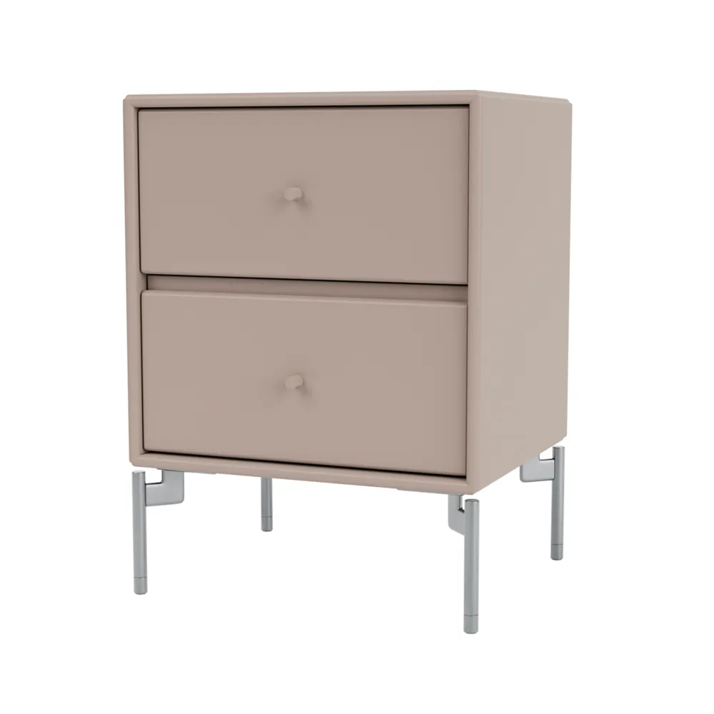 Drift bedside 桌子, Mushroom 137, chrome legs cm Montana