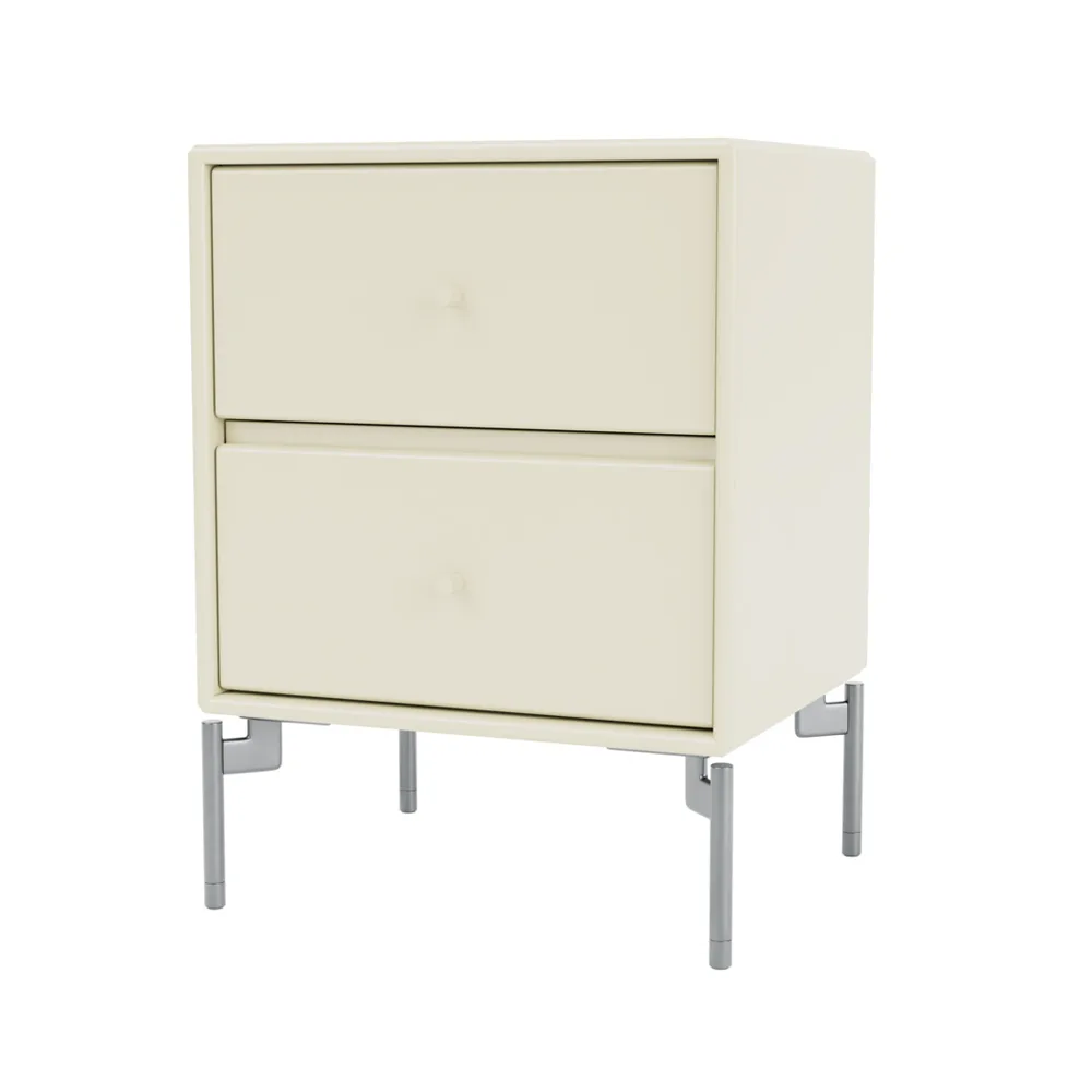 Drift bedside 桌子, Vanilla 150, chrome legs cm Montana