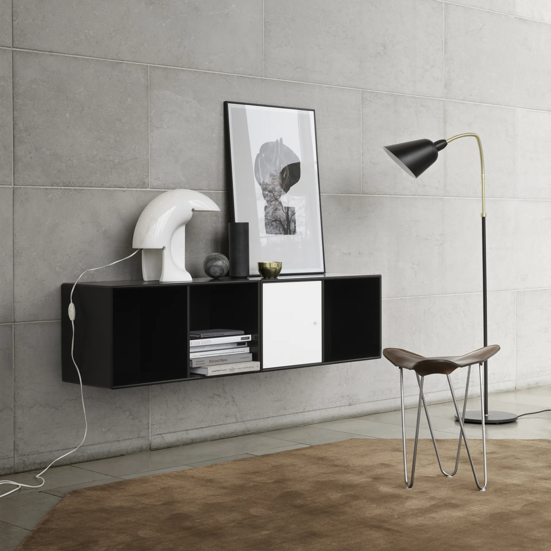 Line 架子 module wall hung 1 door, Fennel 144 Montana