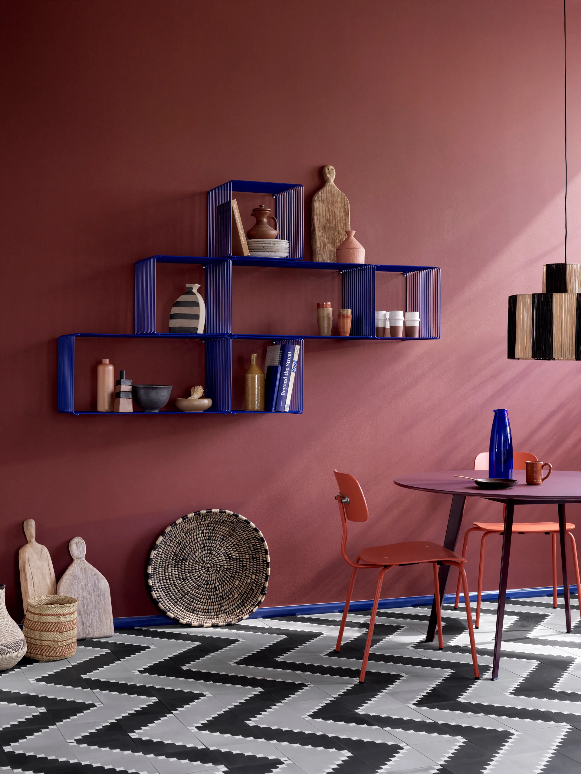 Panton 单线置物架 34.8x34.8x34.8cm , 君主蓝_Monarch Montana