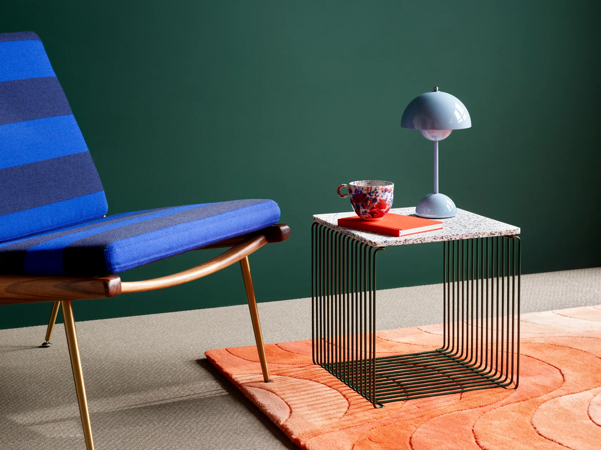 Panton 单线置物架 34.8x34.8x34.8cm , 松树绿_Pine Montana