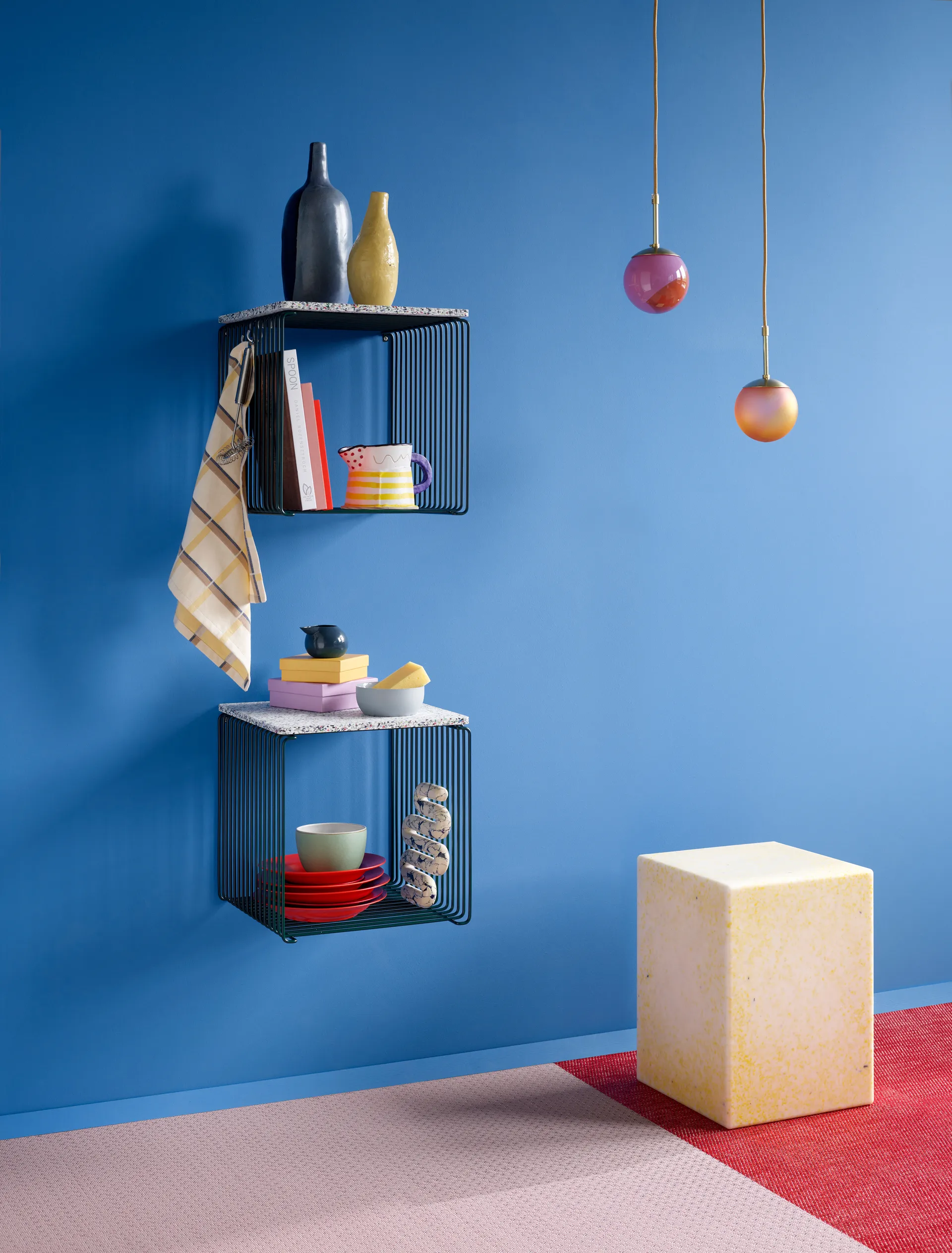 Panton 单线置物架 34.8x34.8x34.8cm , 松树绿_Pine Montana