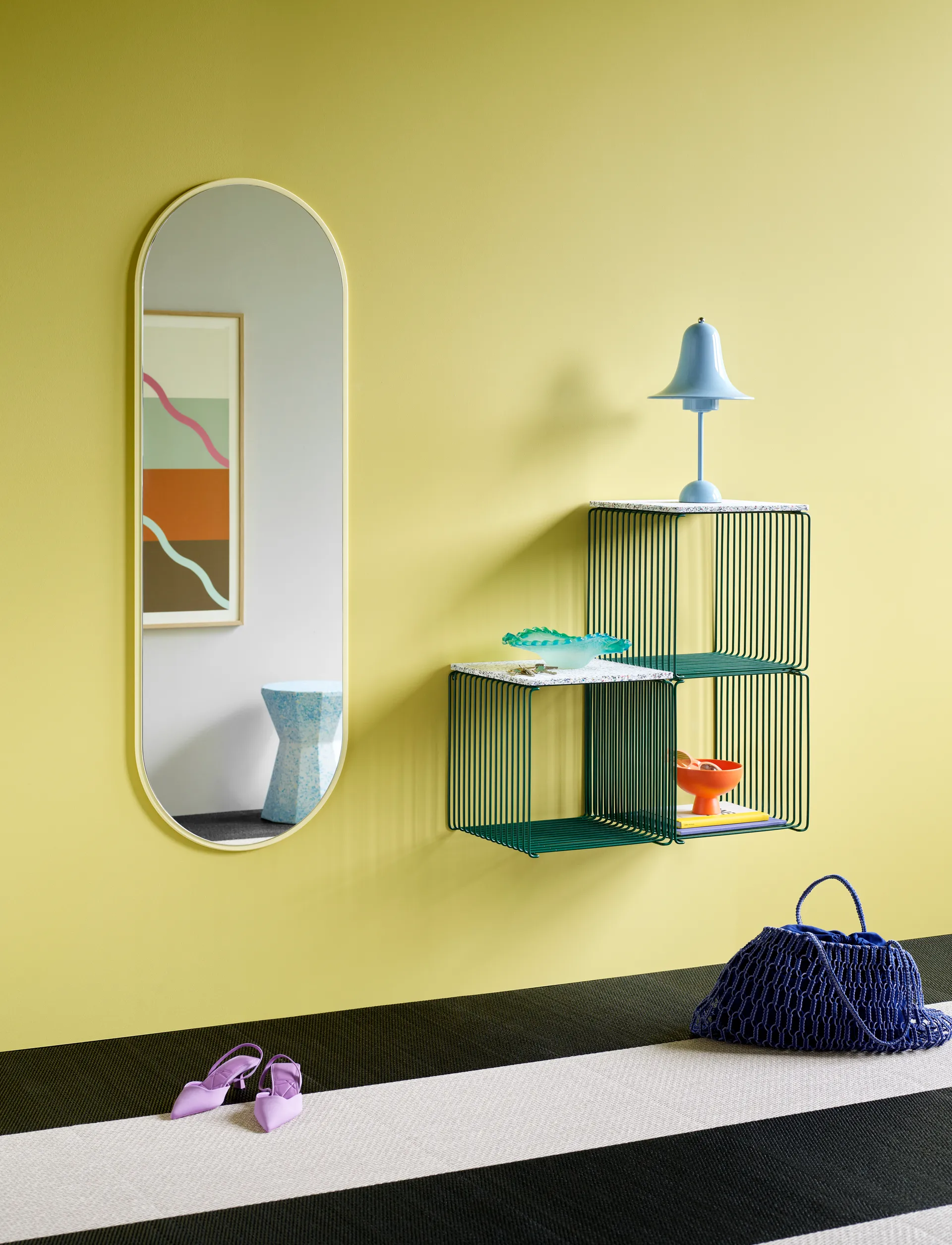 Panton 单线置物架 34.8x34.8x34.8cm , 松树绿_Pine Montana