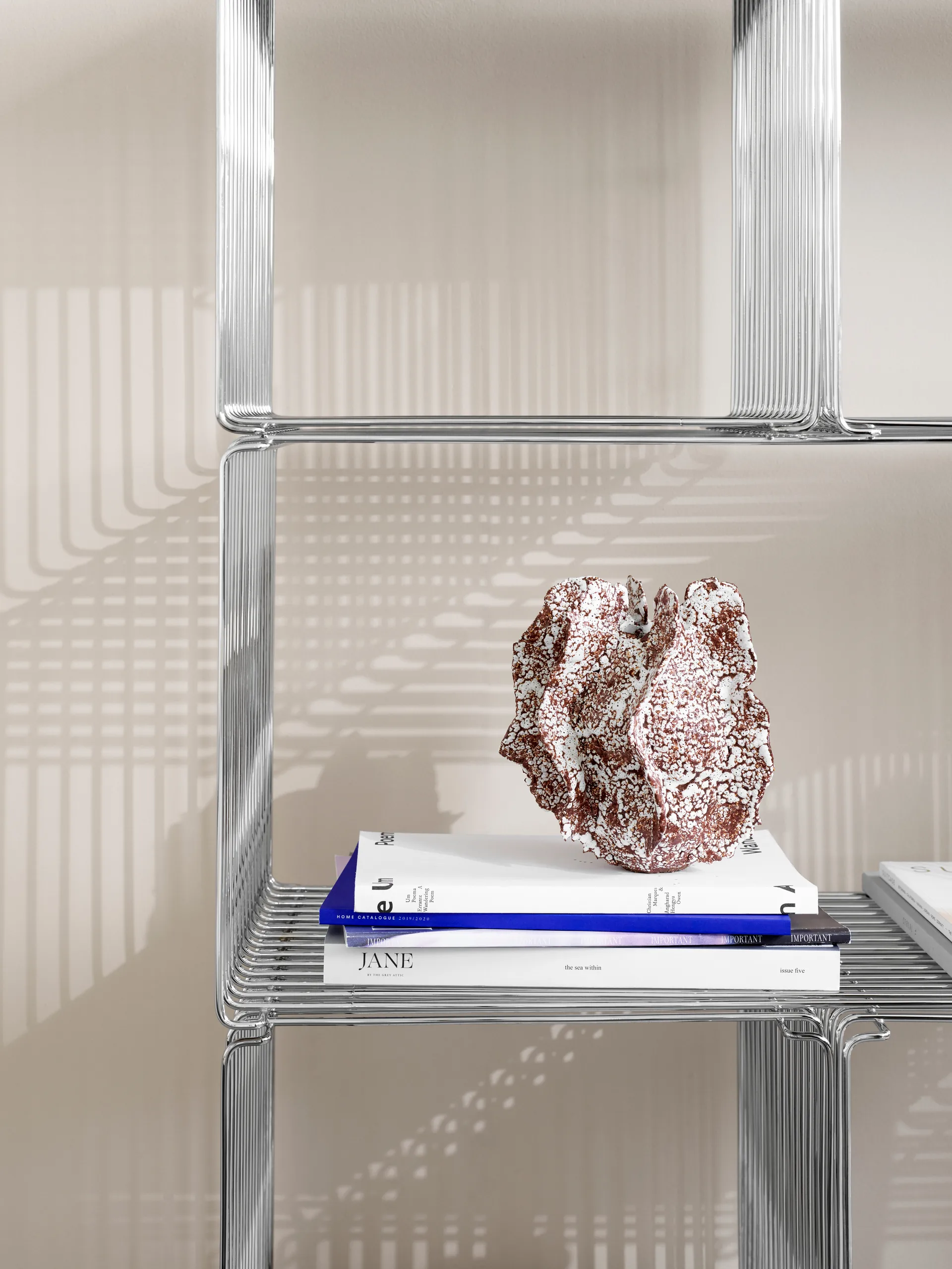 Panton 单线置物架 加长版 34.8x70x34.8cm, 铬合金色_Chrome Montana