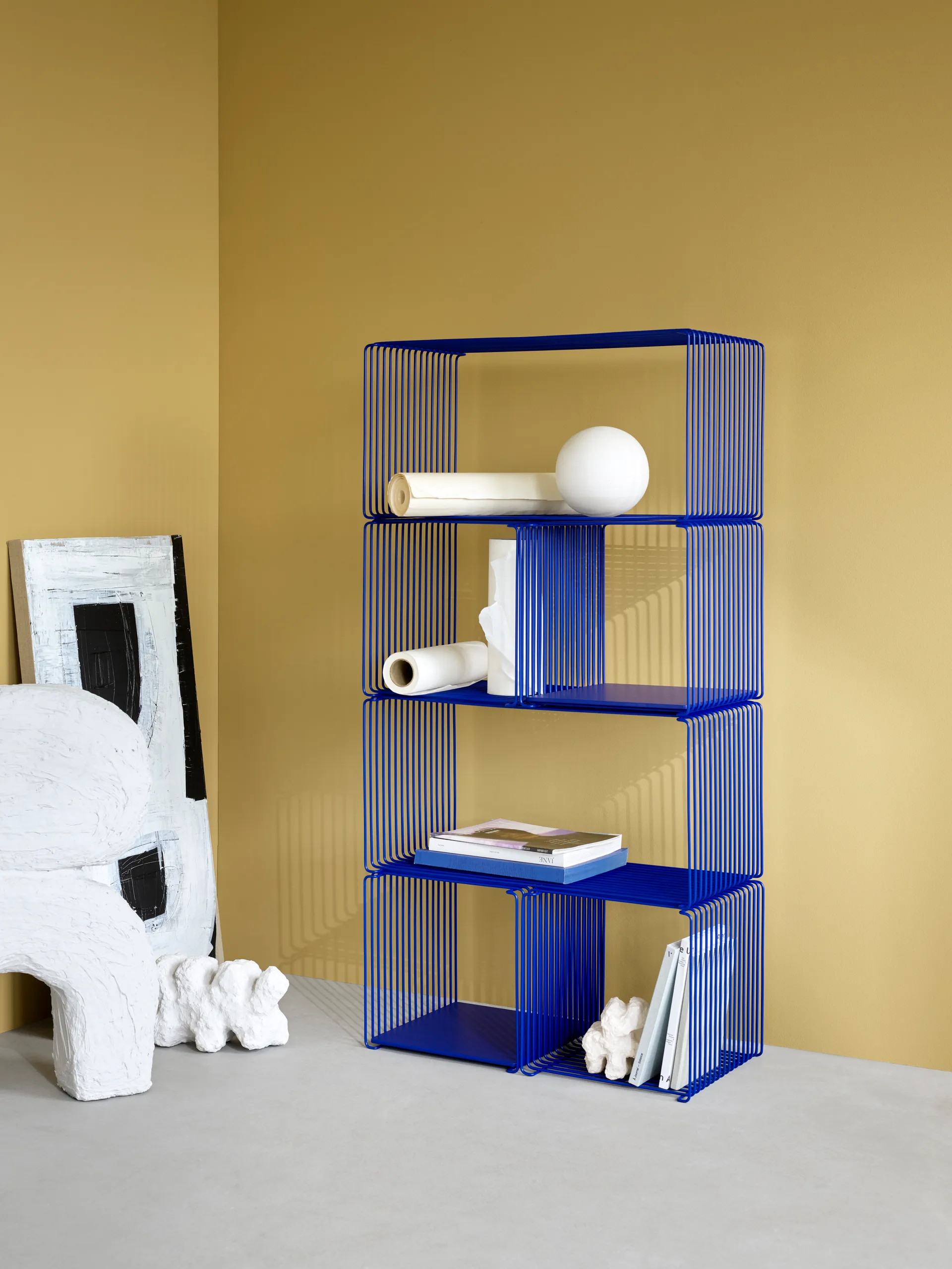 Panton 单线置物架 加长版 34.8x70x34.8cm, 君主蓝_Monarch Montana