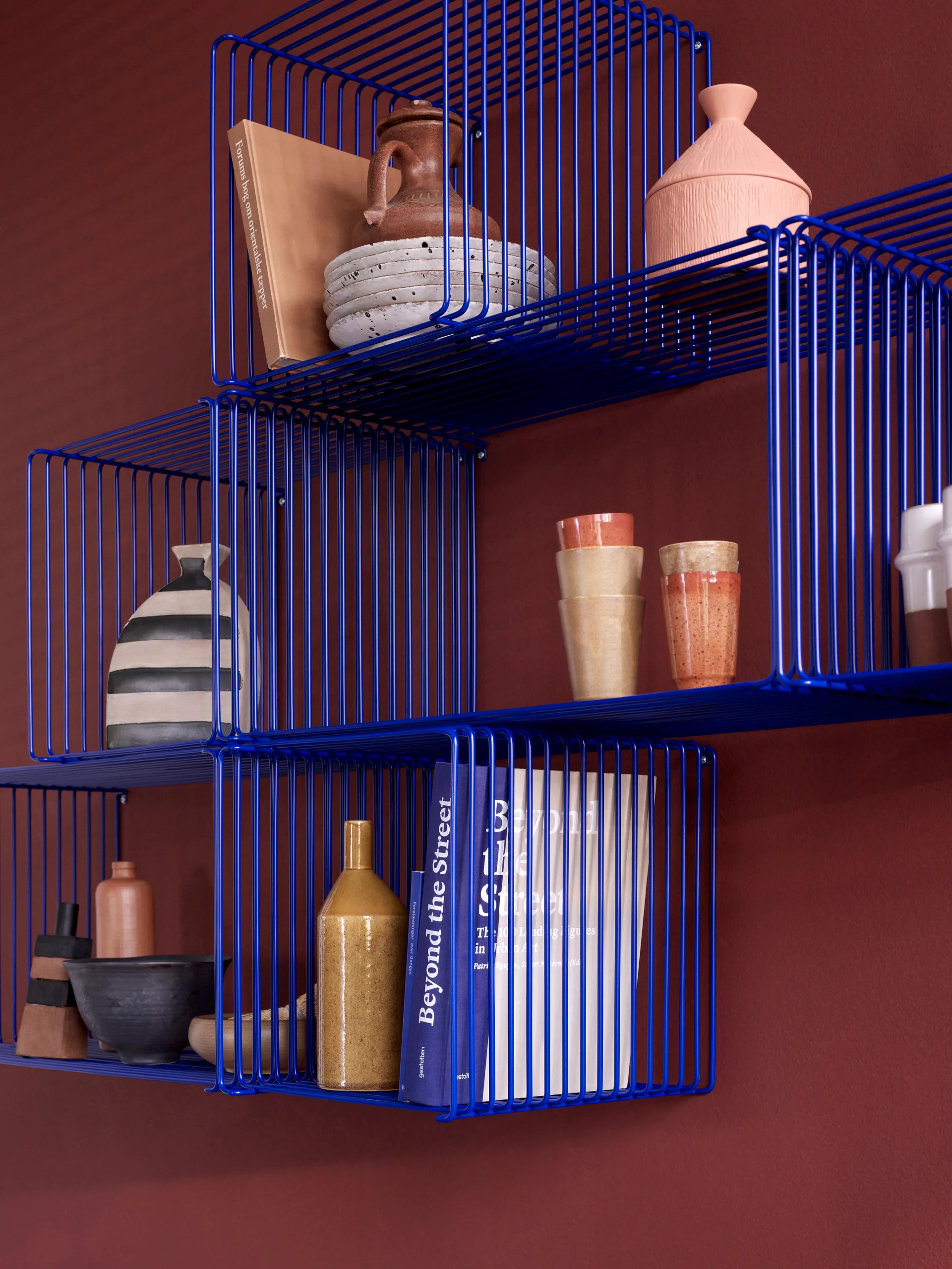 Panton 单线置物架 加长版 34.8x70x34.8cm, 君主蓝_Monarch Montana