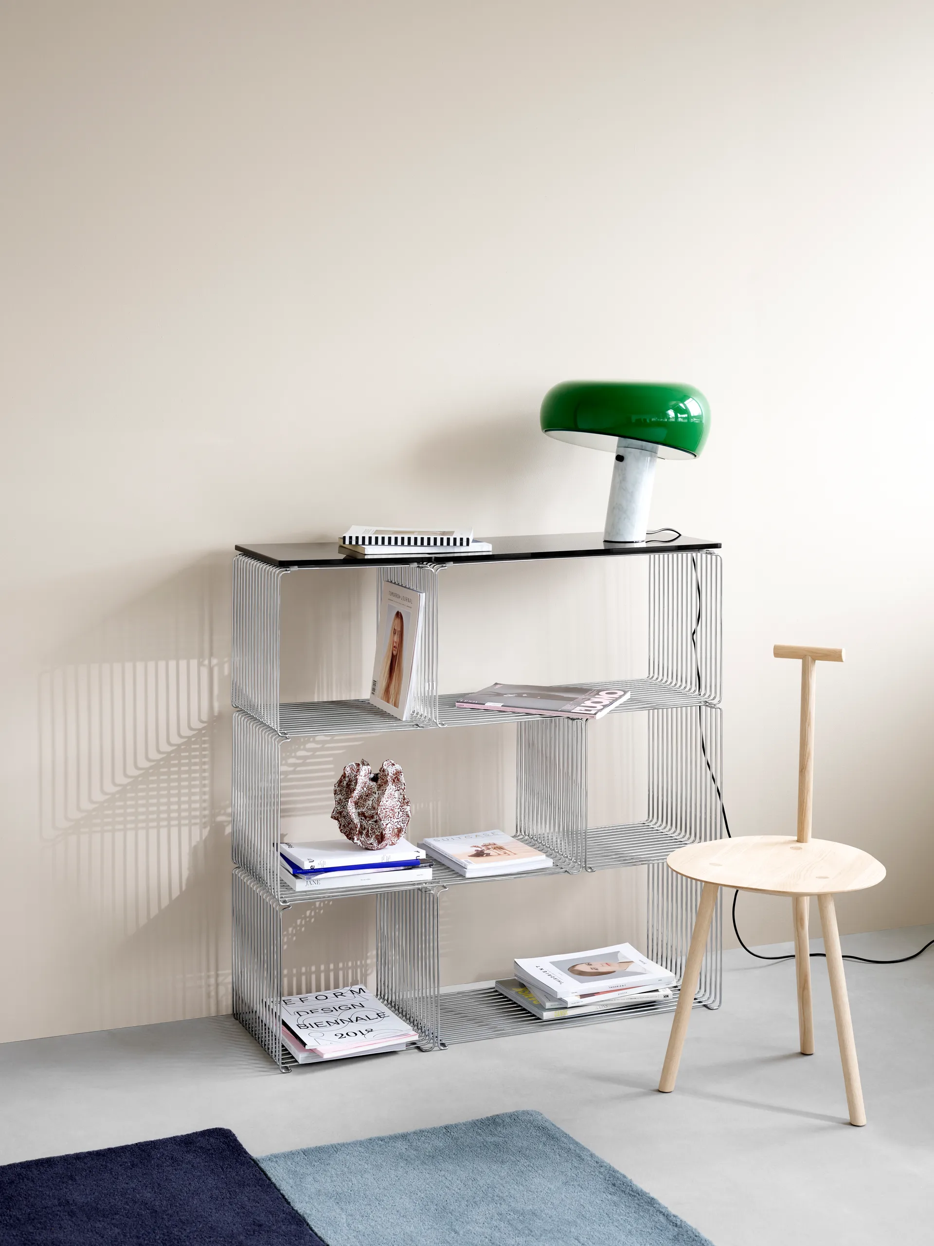 Panton Wire Extended 置物架70x34,8x34,8cm, 铬色 Montana