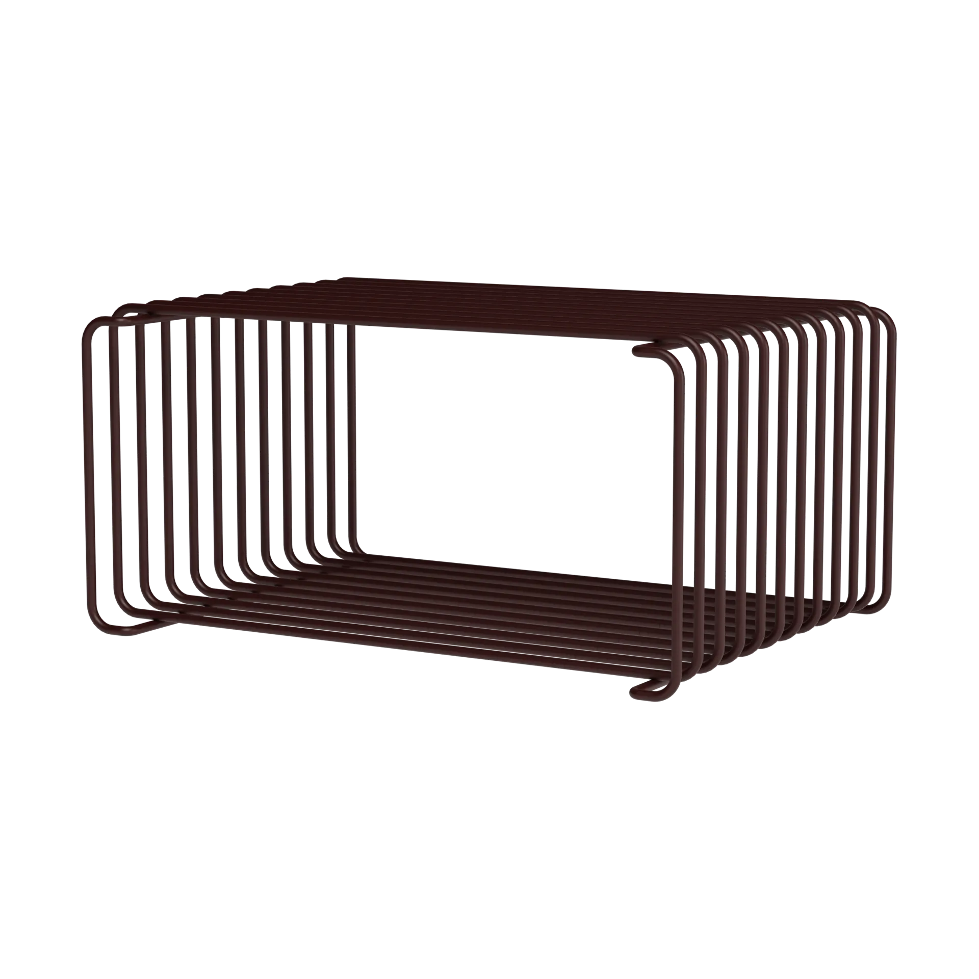 Panton Wire Half Height 架子 34.8x17.2x25.7 cm, 黑色 红色 Montana