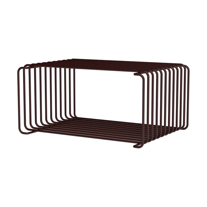 Panton Wire Half Height 置物架 34.8x17.2x25.7cm - 黑红色 - Montana