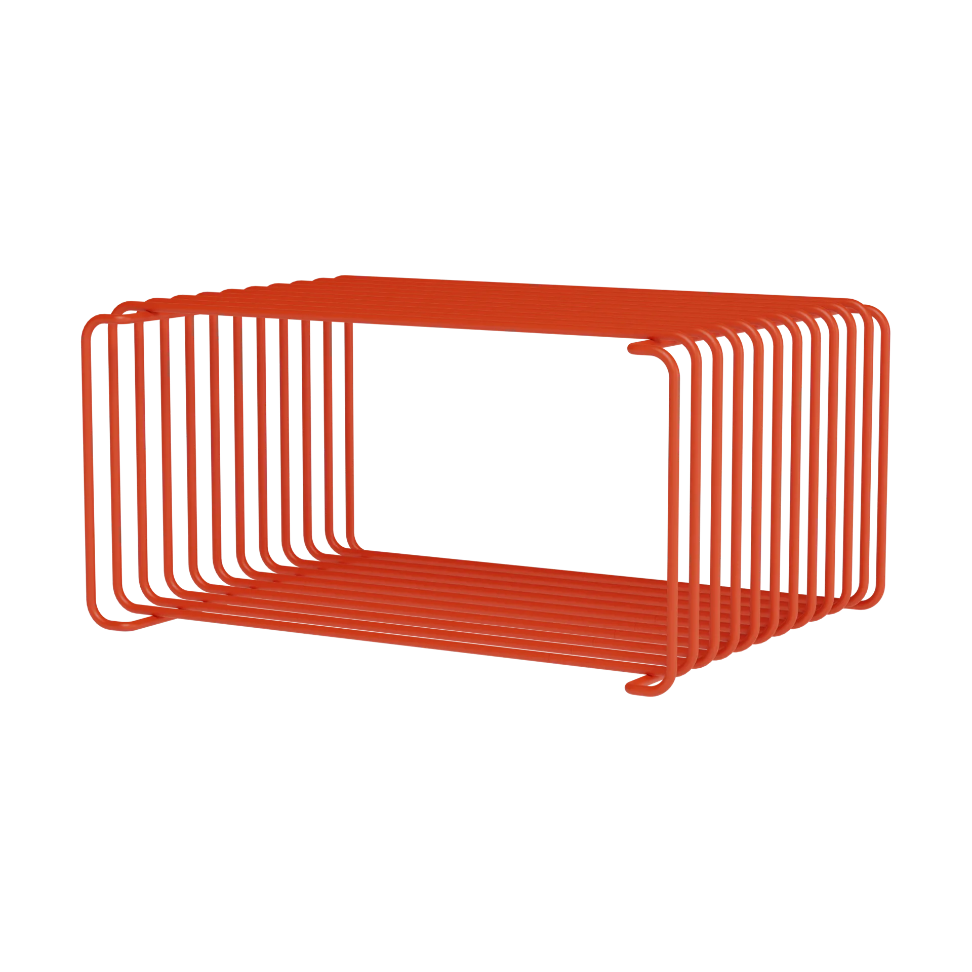 Panton Wire Half Height 置物架 34.8x17.2x25.7cm, 玫瑰果色 Montana