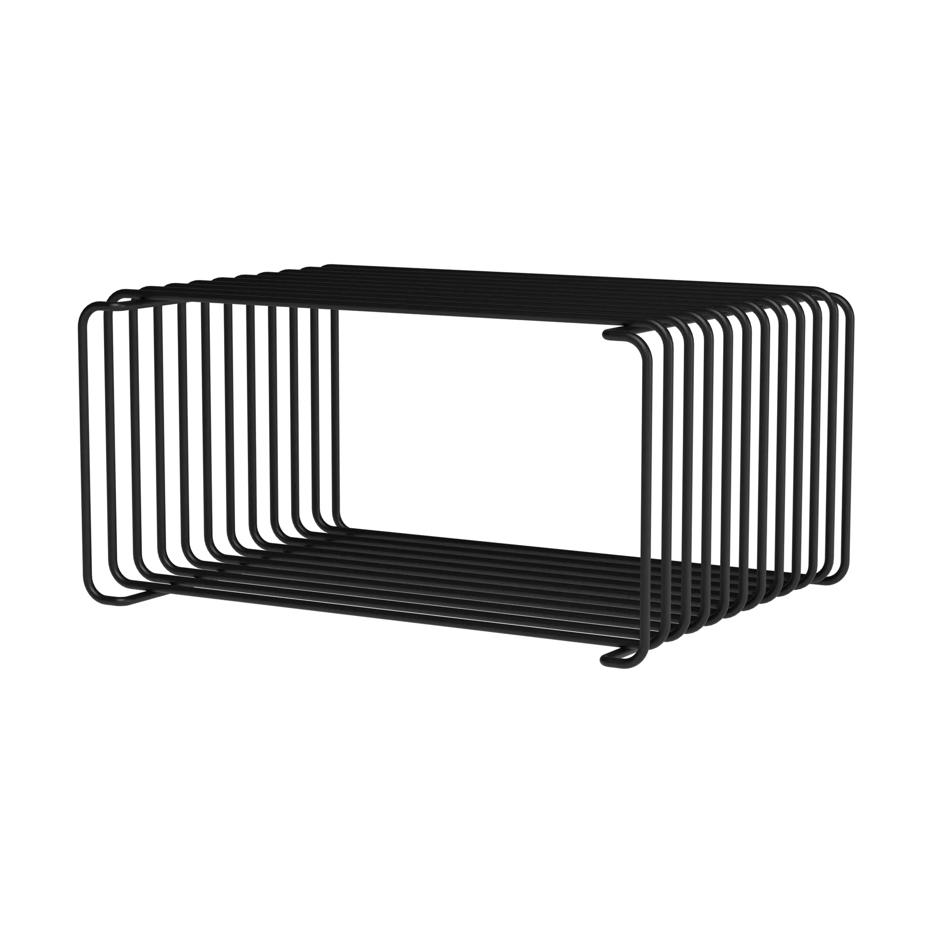 Panton Wire Half Height 置物架 34.8x17.2x25.7cm, 黑色 Montana