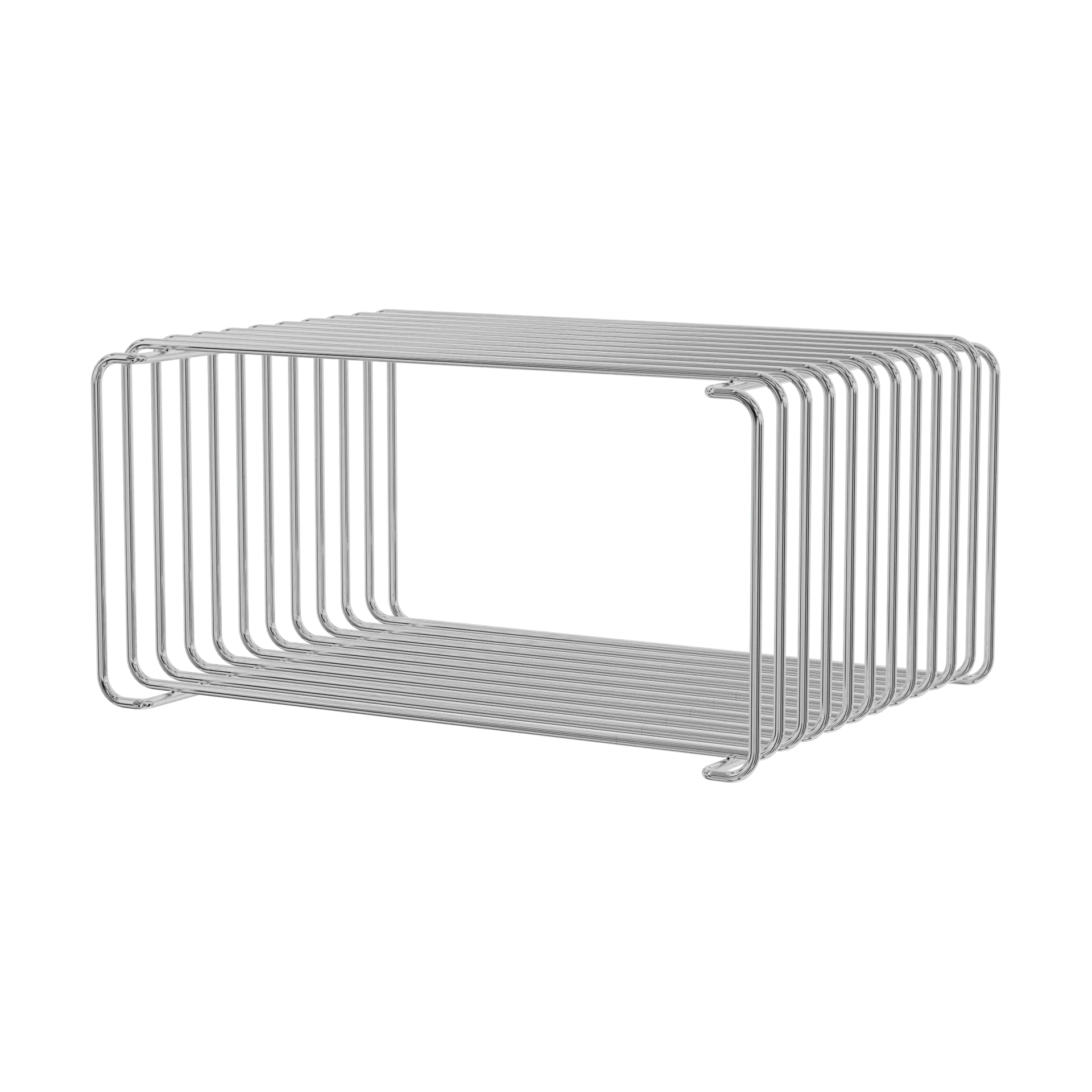 Panton Wire Half Height 置物架 34.8x17.2x25.7cm, 铬色 Montana