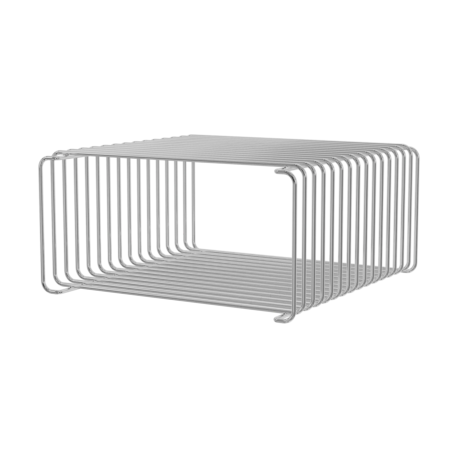 Panton Wire Half Height 架子 34.8x17.2x34.8 cm, Chrome Montana