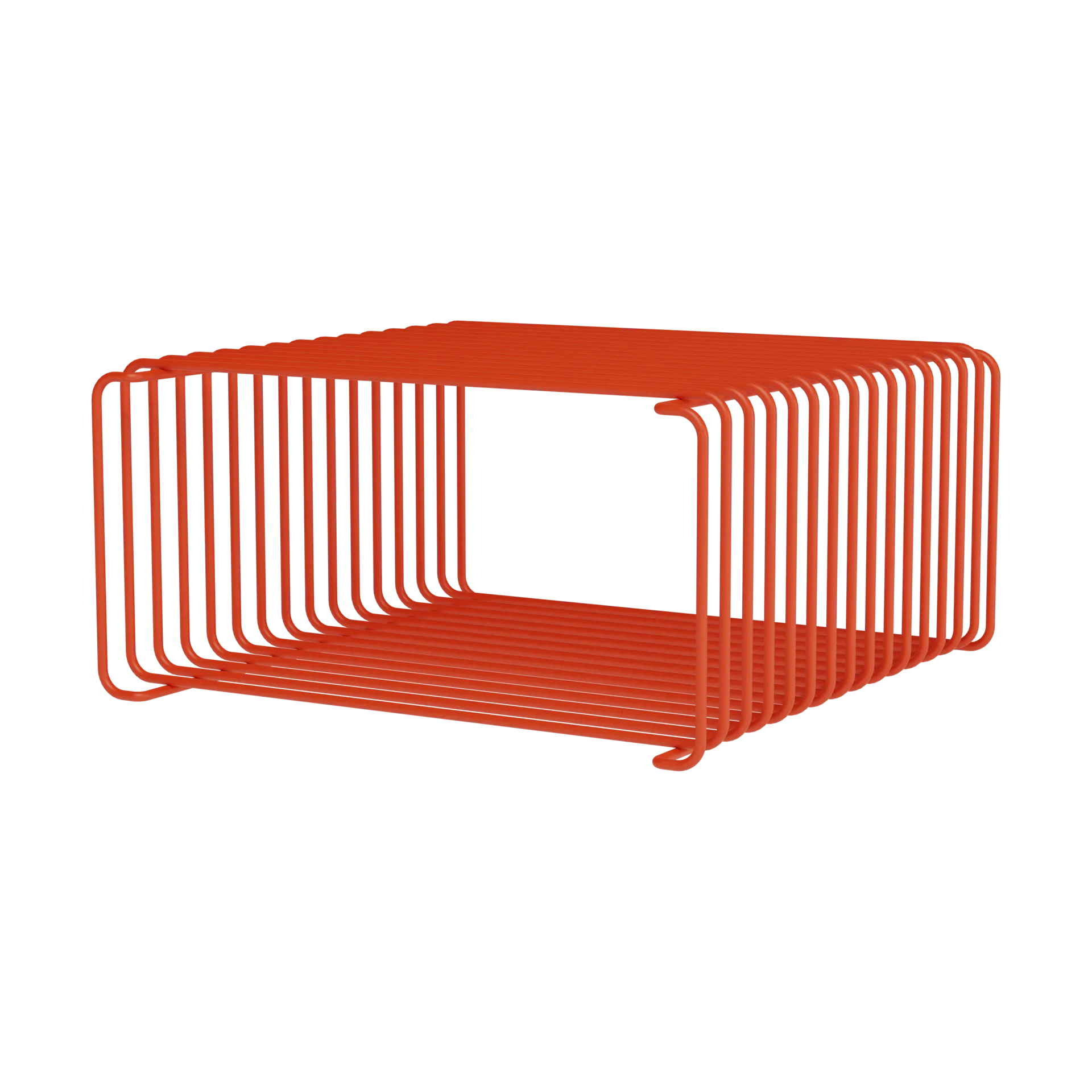 Panton Wire Half Height 置物架 34.8x17.2x34.8cm, 玫瑰果色 Montana