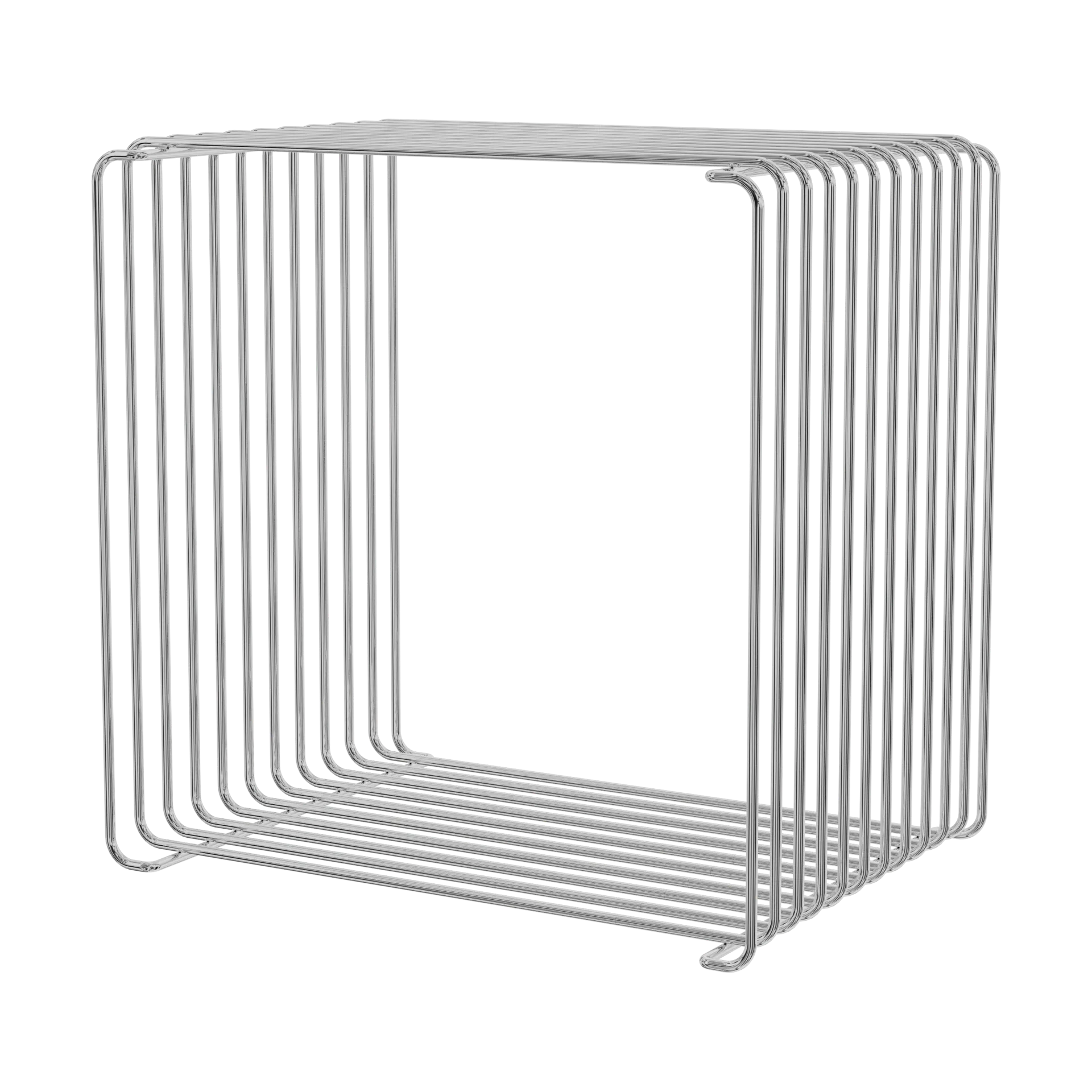 Panton Wire Single 置物架 34,8x34,8x25,7cm, 铬色 Montana