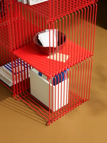 Panton Wire Single 置物架34,8x34,8x34,8cm - 玫瑰果色 - Montana