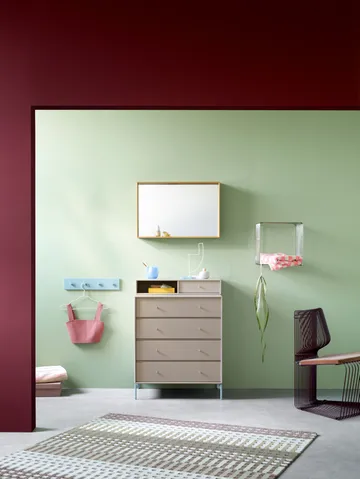 Shelfie 彩色边框镜46.8x69.6cm - 孜然色 - Montana
