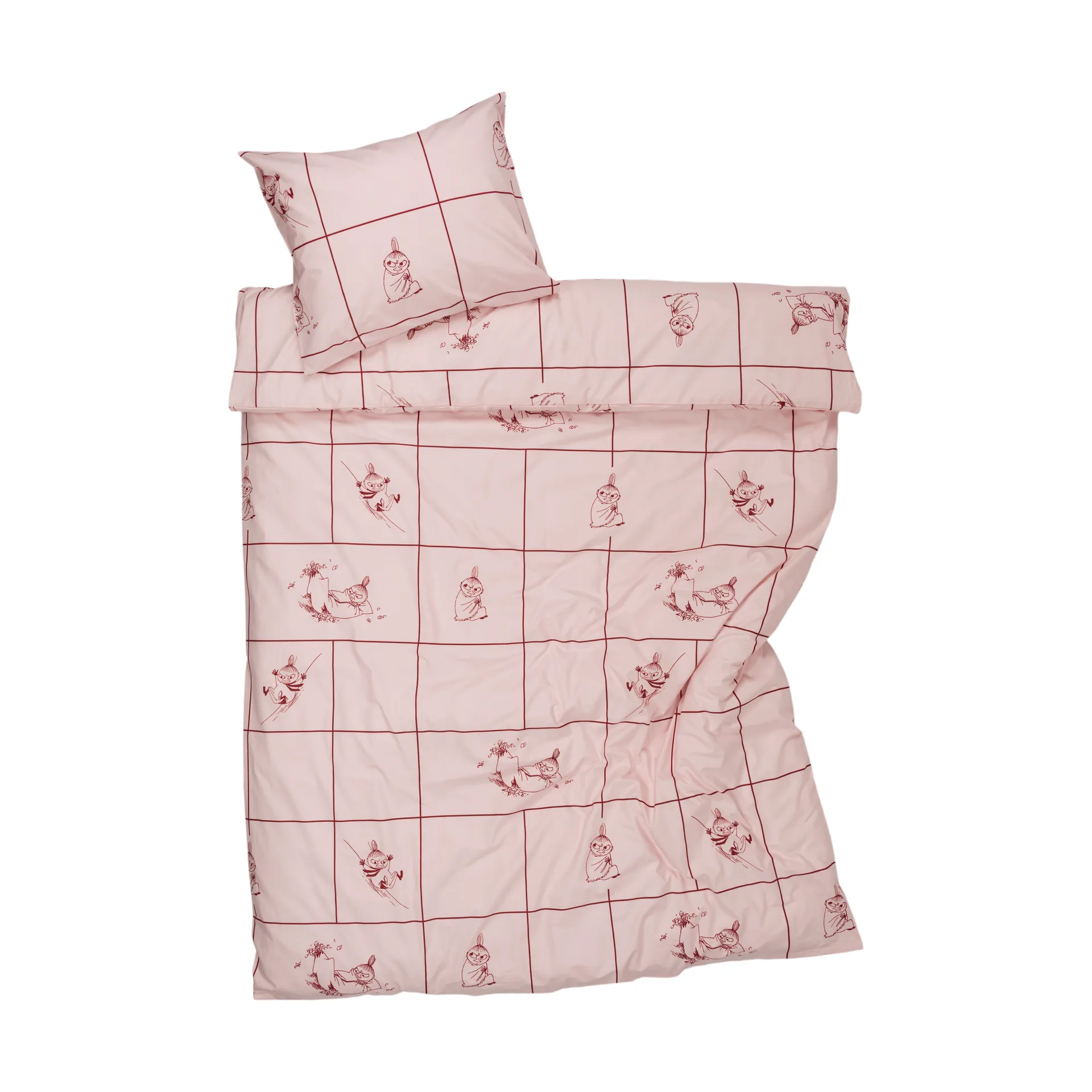 姆明 床上用品套装 150x210 cm, Little My Checkered Moomin Arabia