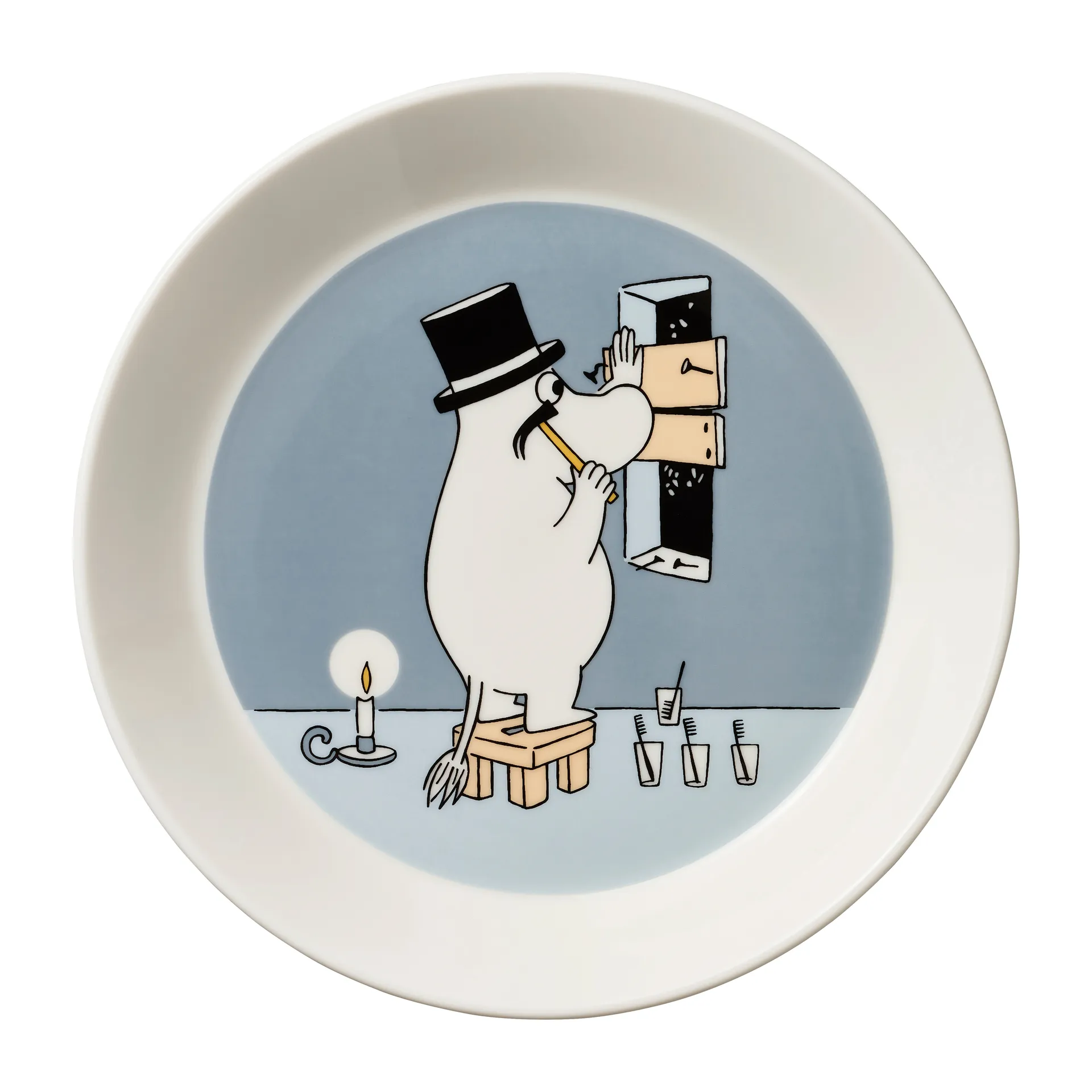 姆明爸爸姆明盘 Ø19cm, 灰色 Moomin Arabia