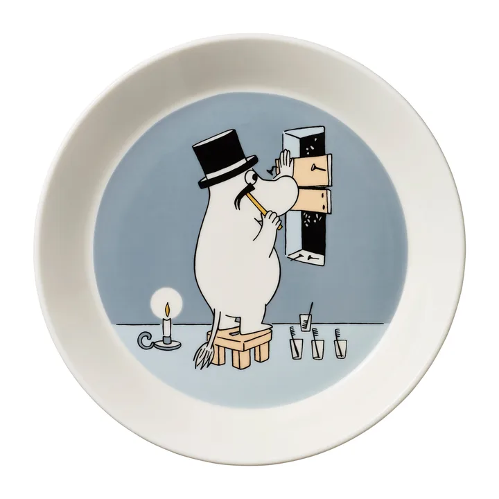姆明爸爸姆明盘 Ø19cm - 灰色 - Moomin Arabia