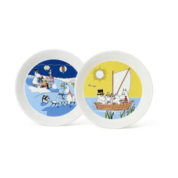 姆明 篝火与航行盘子2件装 - 19 cm - Moomin Arabia