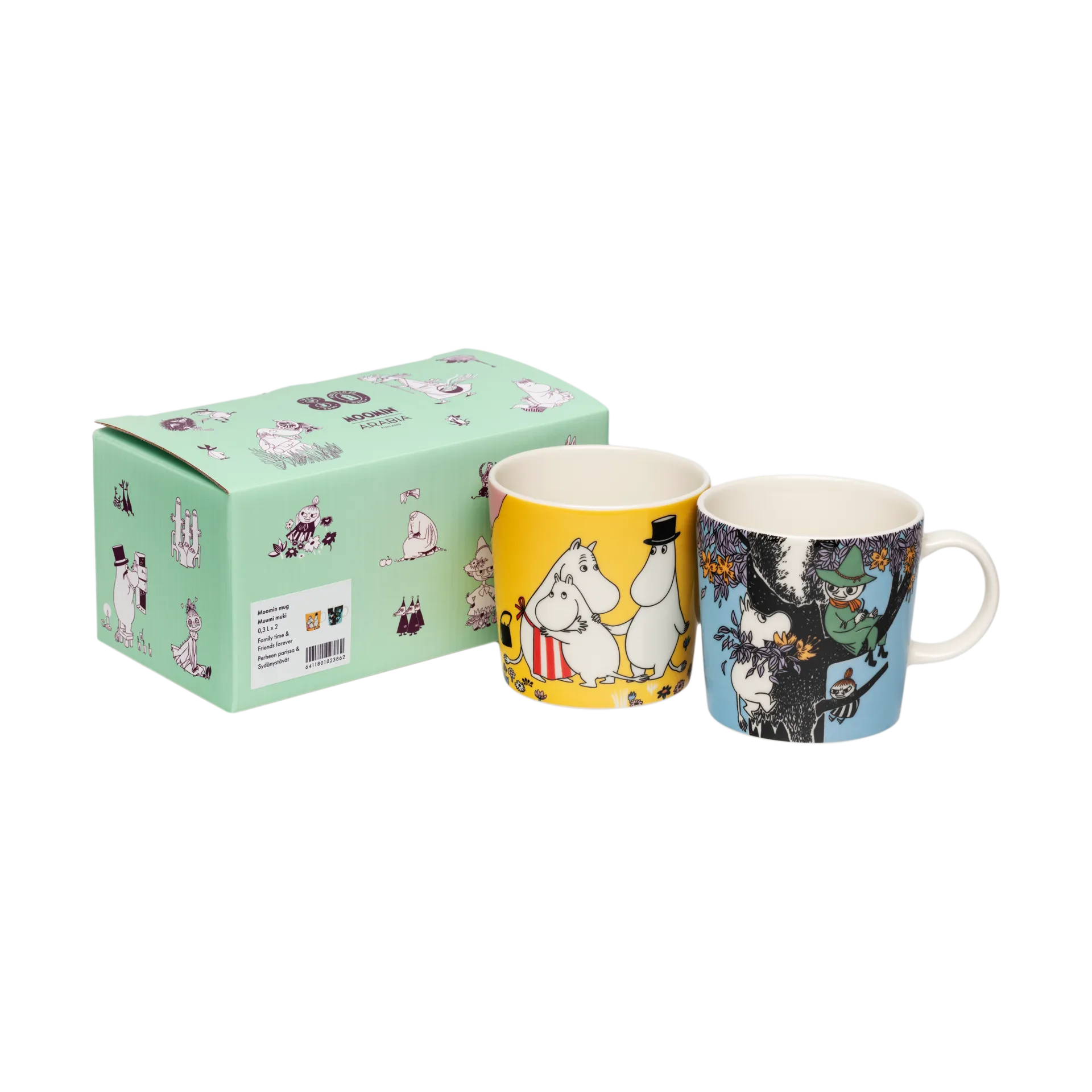 温馨家庭永远好友姆明马克杯 2件, 300ml Moomin Arabia